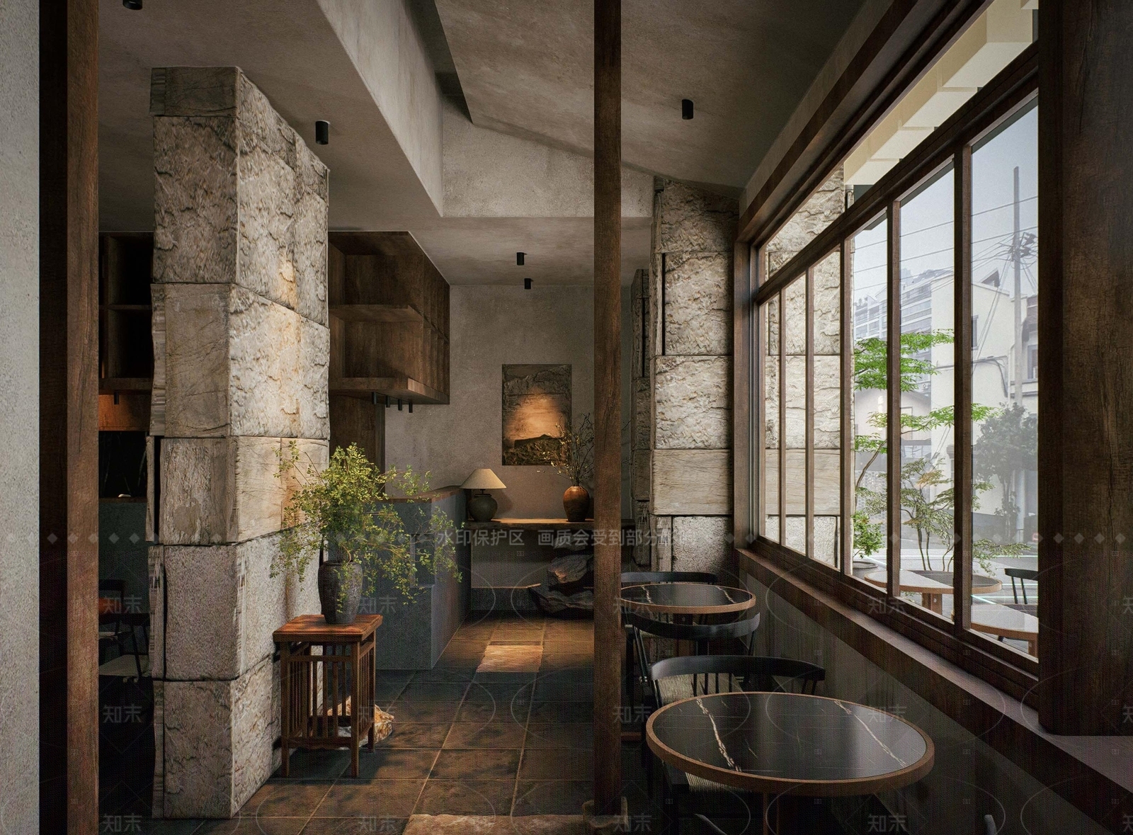 中式新中式茶餐厅SU模型下载【ID:1205450630】