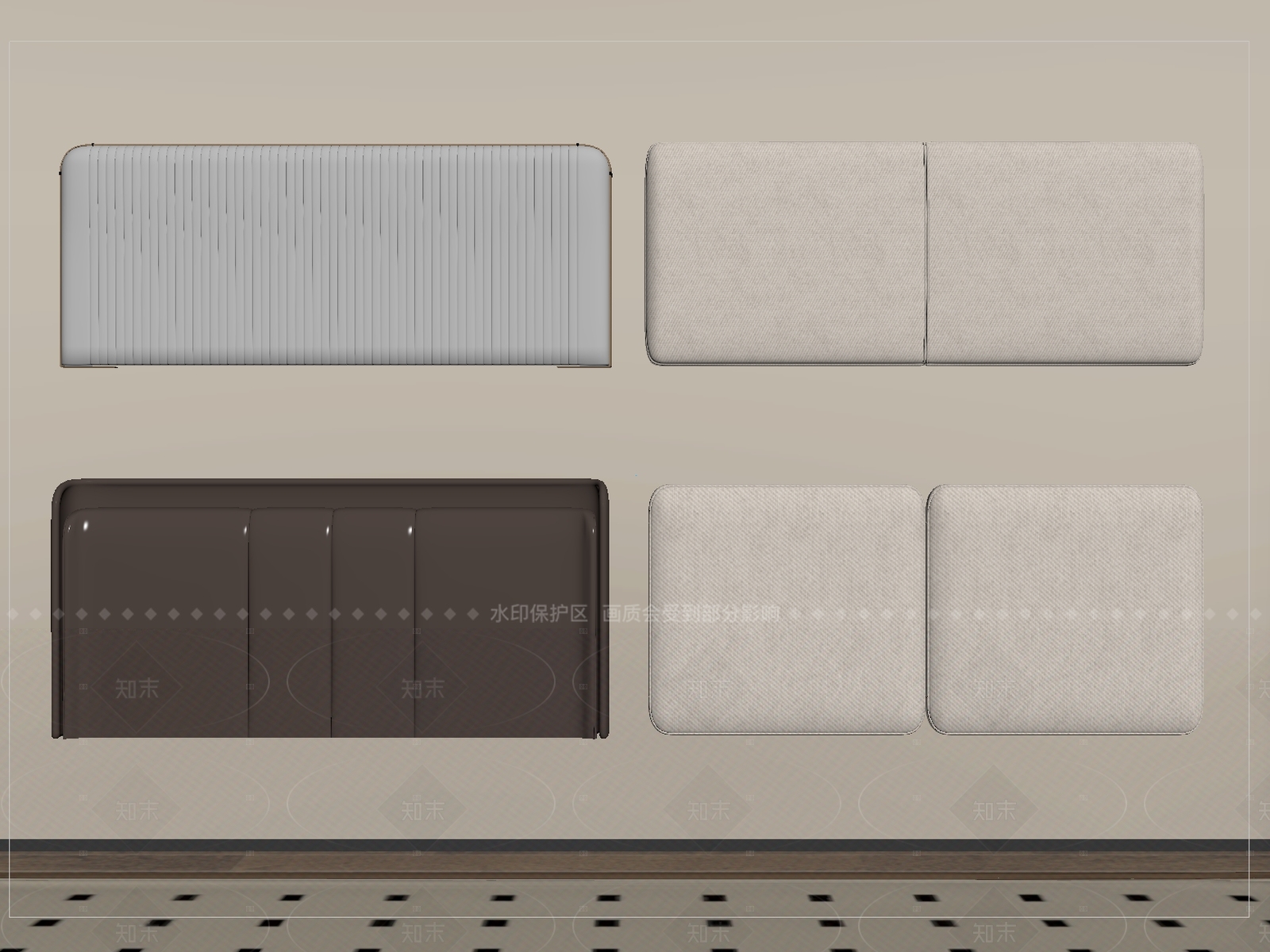 现代其他床具SU模型下载【ID:1205451996】