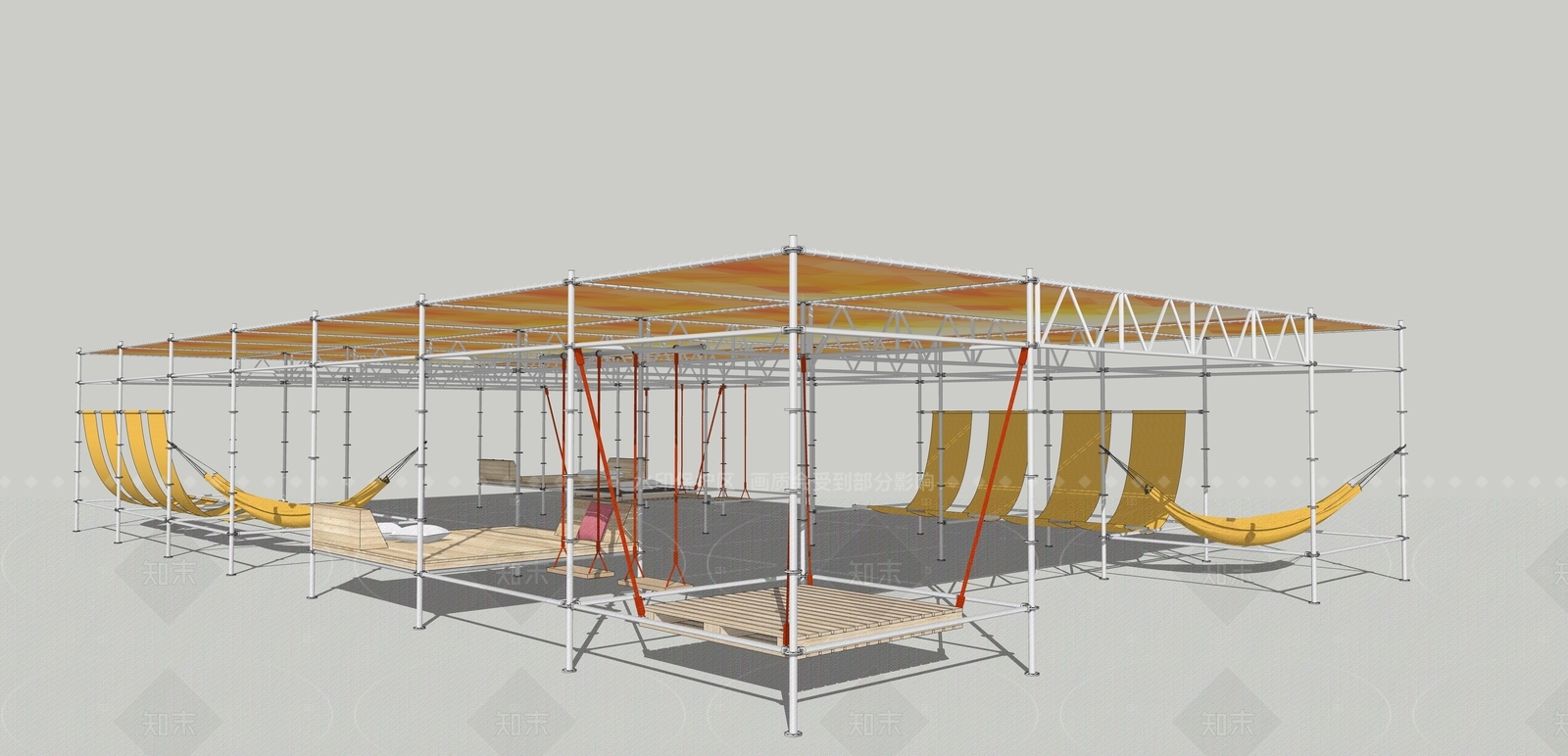现代工业艺术装置SU模型下载【ID:1205453926】