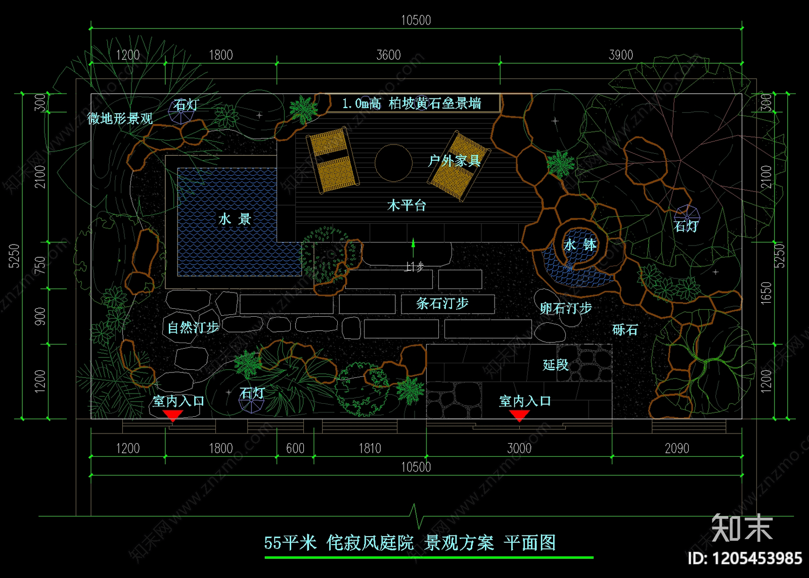 景观平面图cad施工图下载【ID:1205453985】