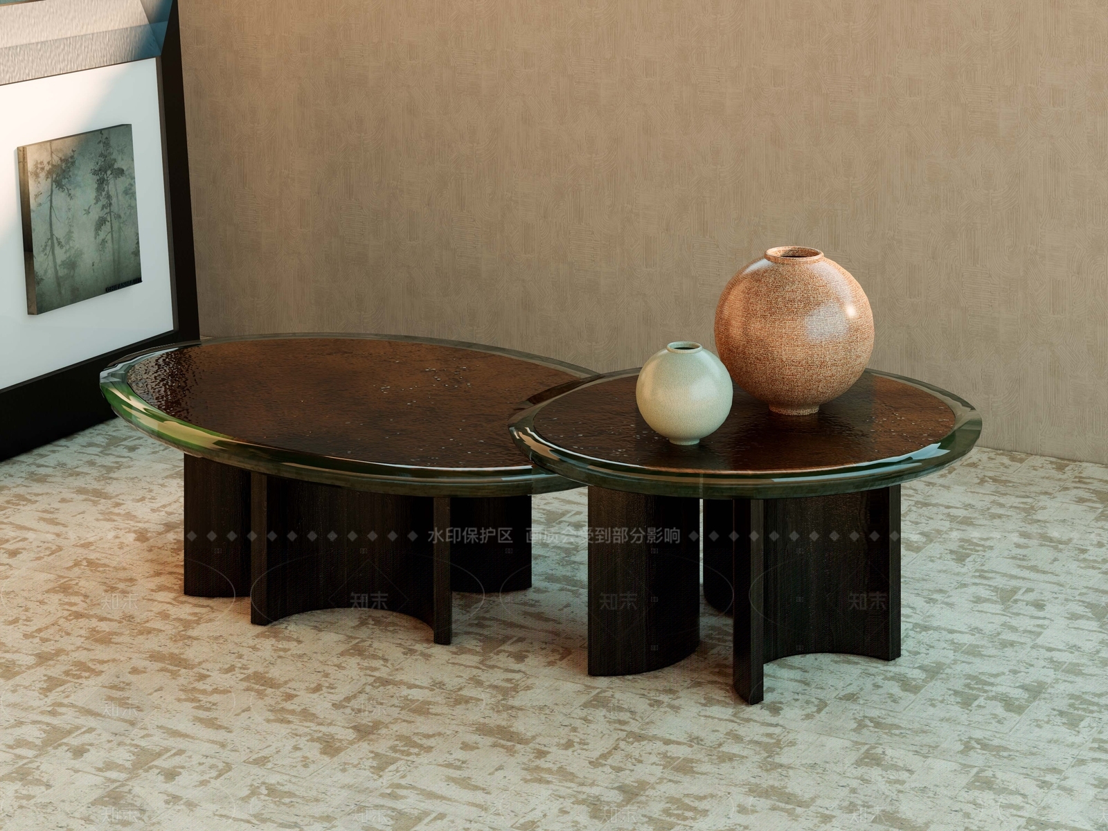 新中式中式茶几SU模型下载【ID:1205455701】