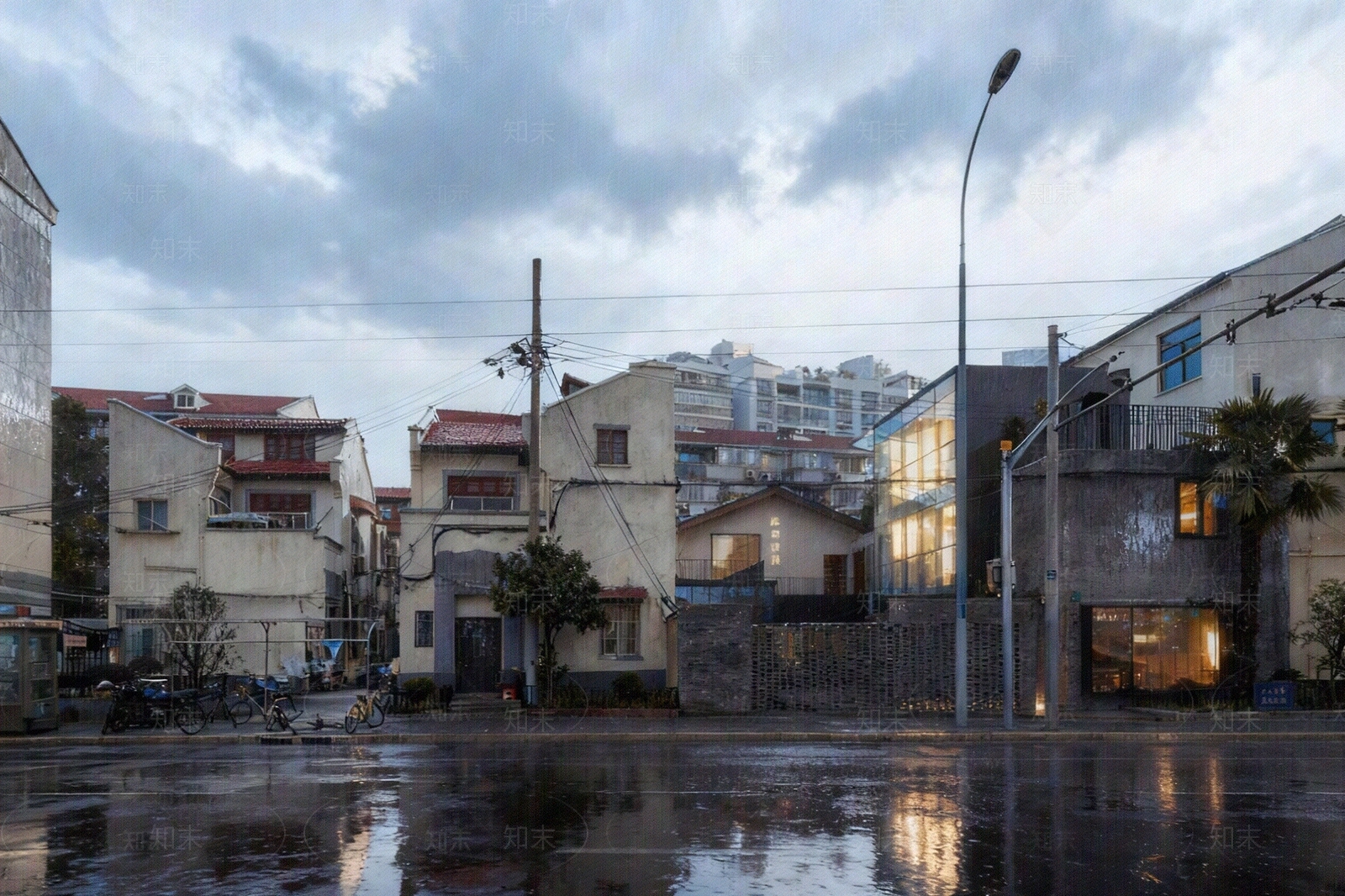 现代街道外景贴图下载【ID:1205463130】