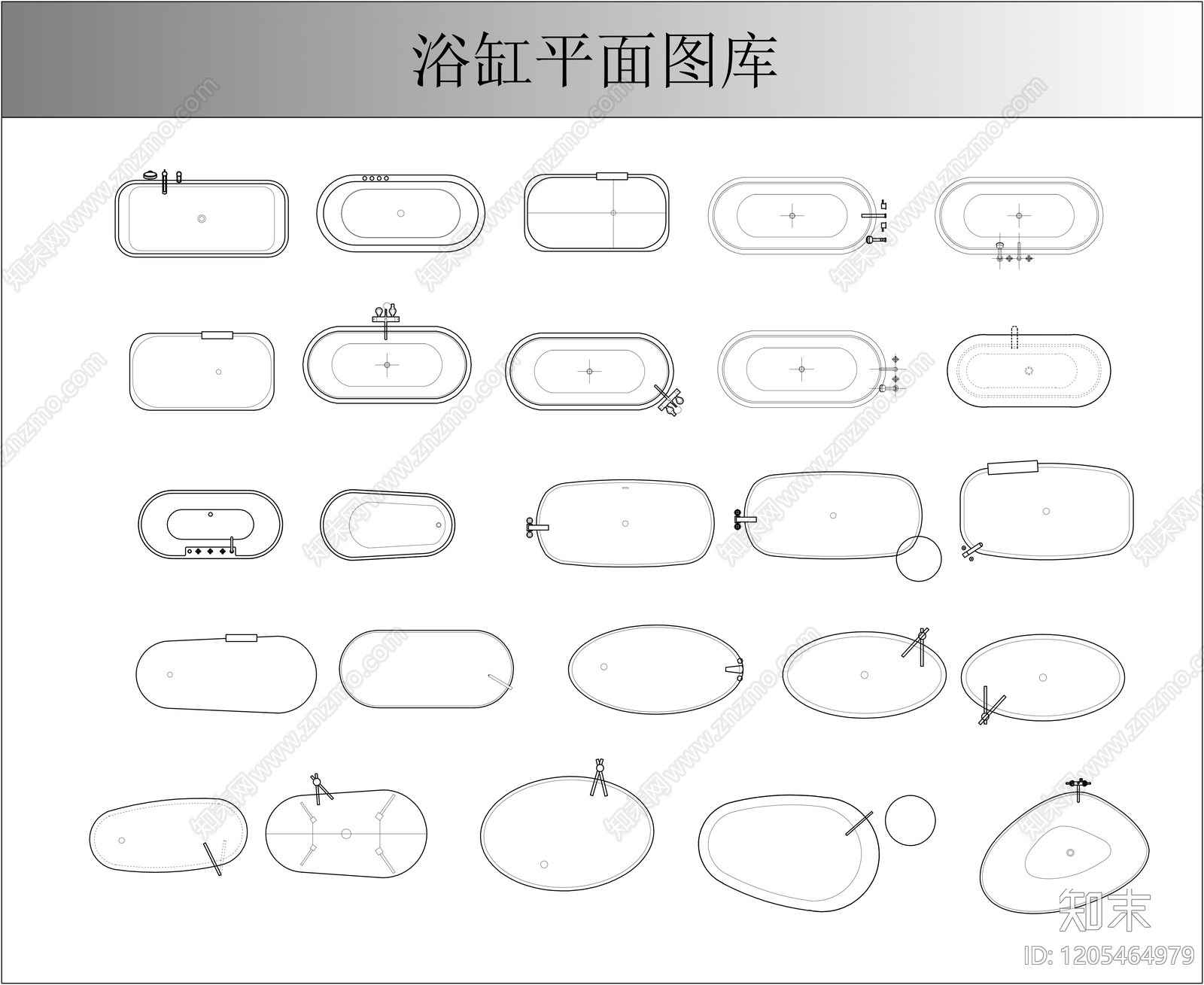 卫浴设施施工图下载【ID:1205464979】
