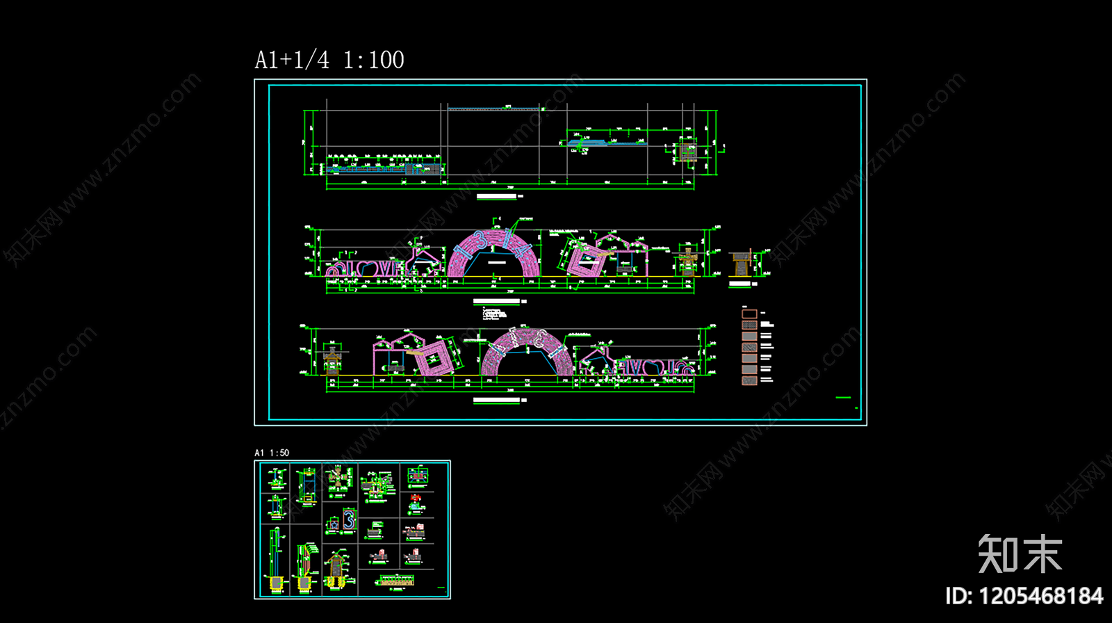 现代其他景观cad施工图下载【ID:1205468184】