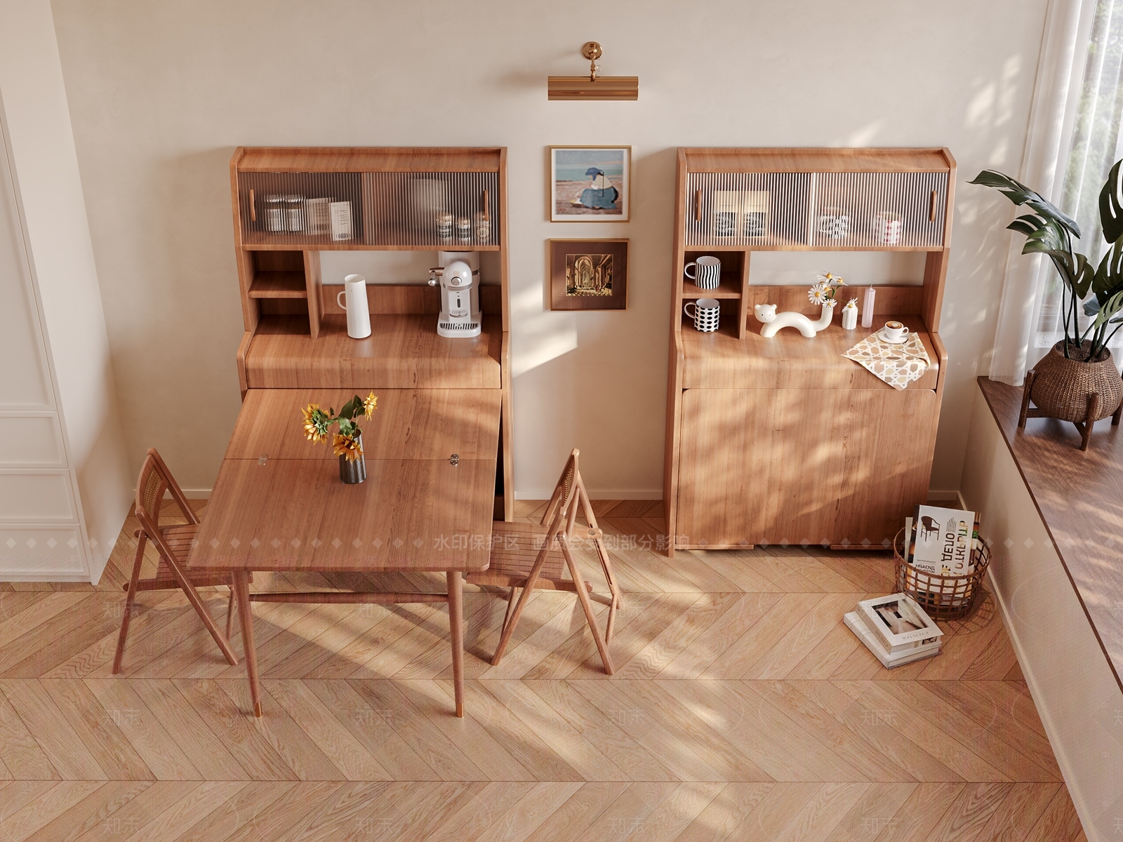 原木中古餐桌3D模型下载【ID:1205470430】