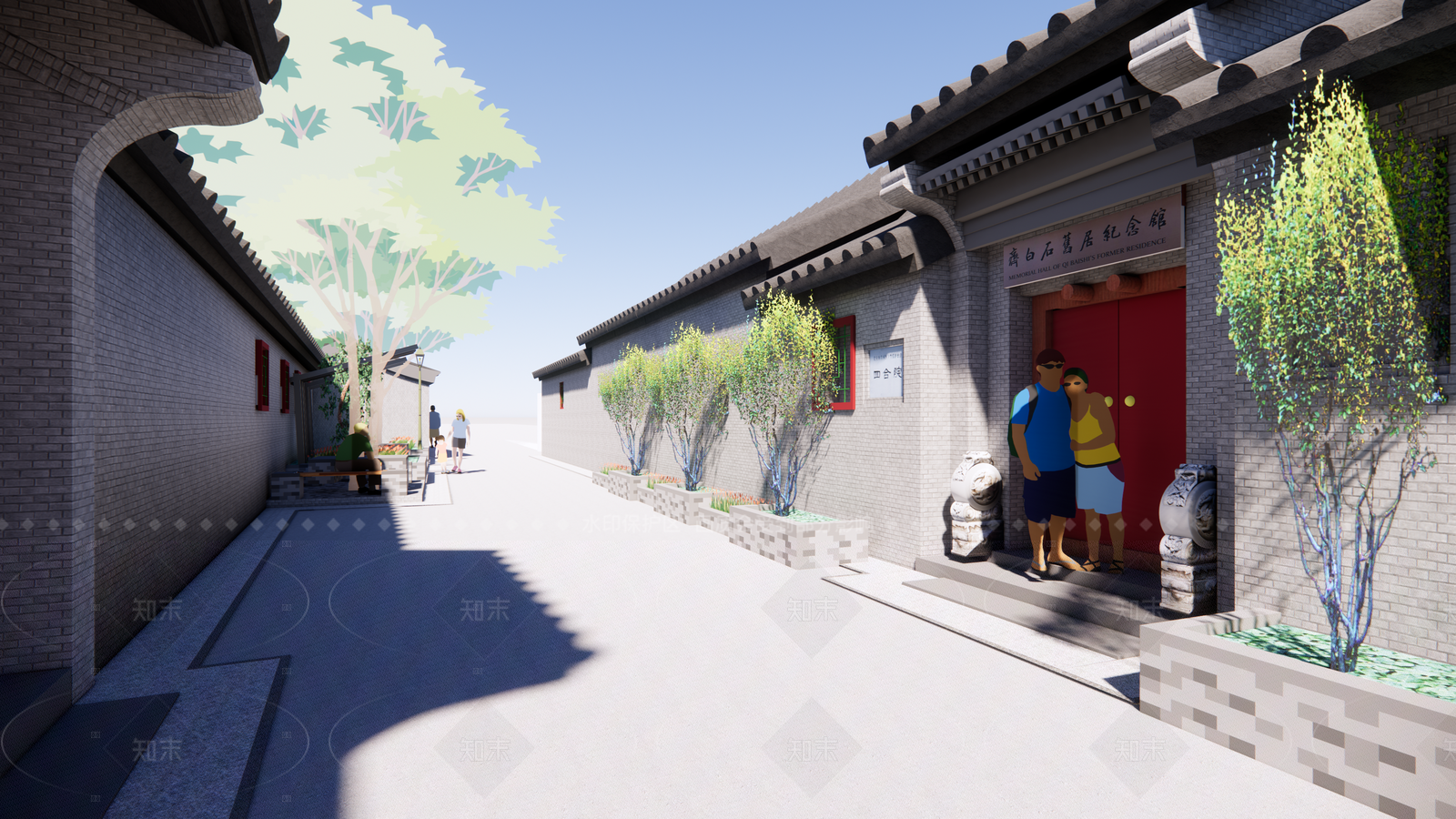 中式古建筑SU模型下载【ID:1205473694】
