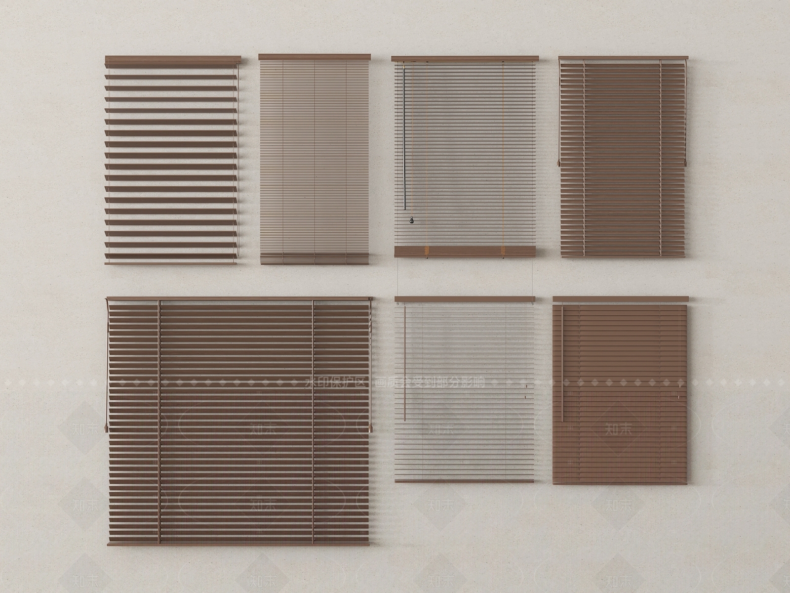 现代百叶帘3D模型下载【ID:1205475589】