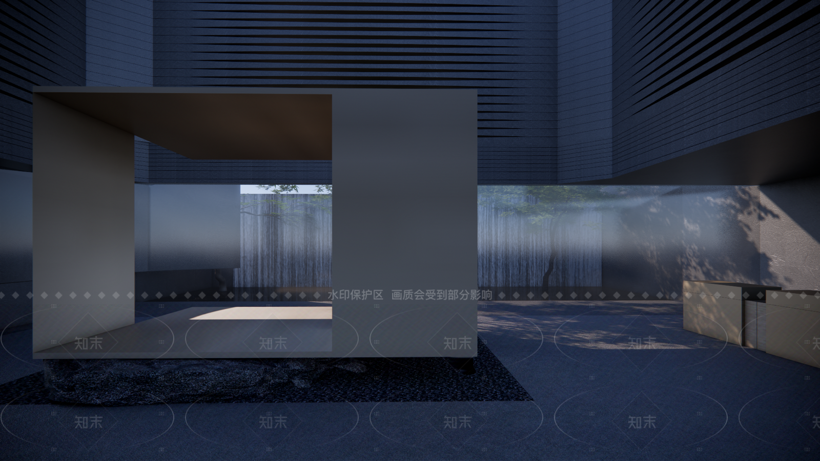 现代小区景观SU模型下载【ID:1205478563】