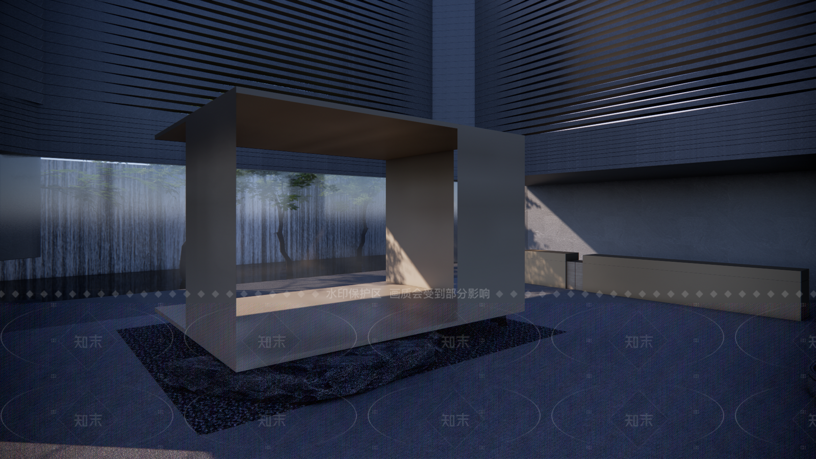 现代小区景观SU模型下载【ID:1205478563】