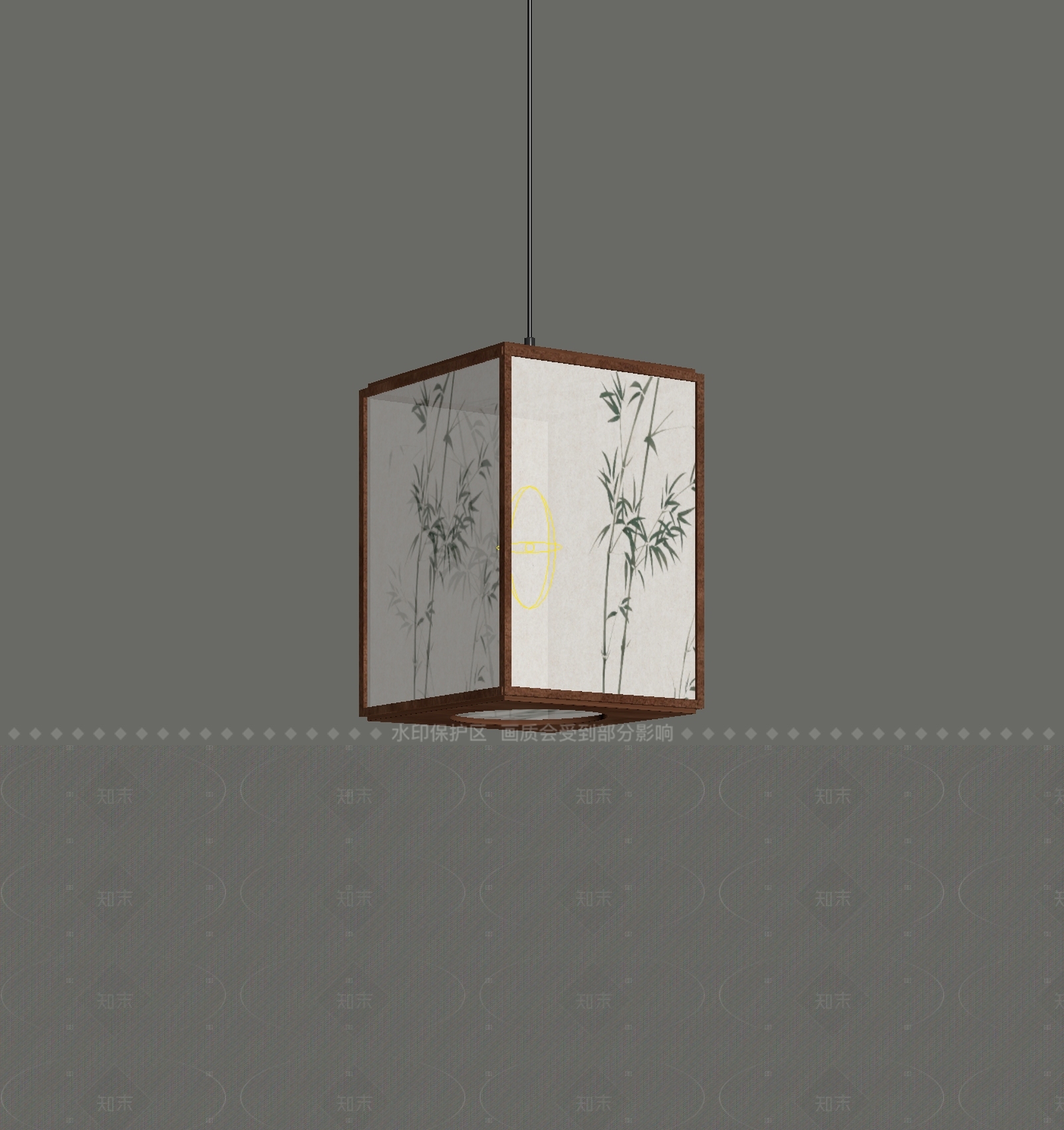 新中式侘寂吊灯SU模型下载【ID:1205480404】