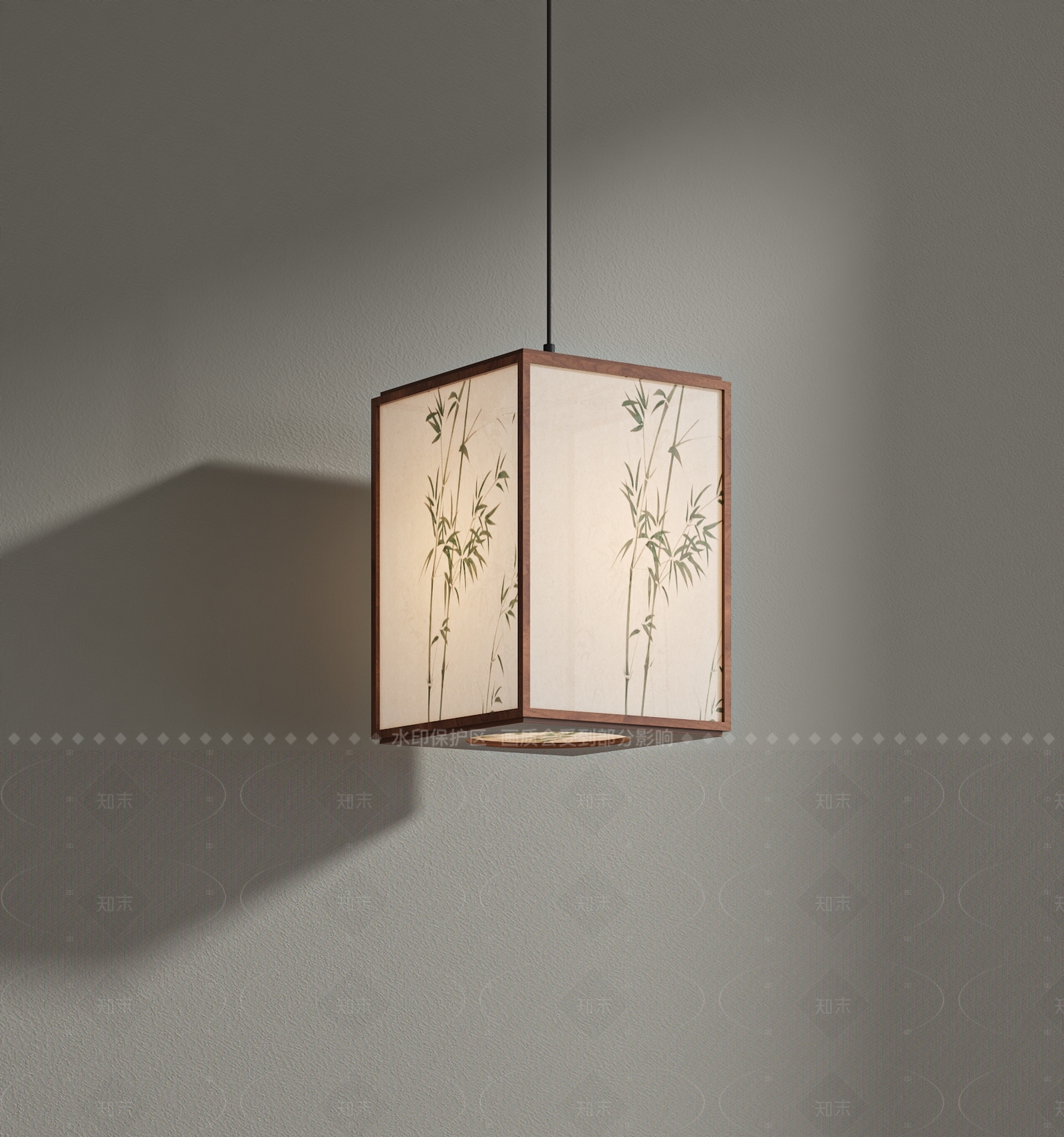 新中式侘寂吊灯3D模型下载【ID:1205480476】
