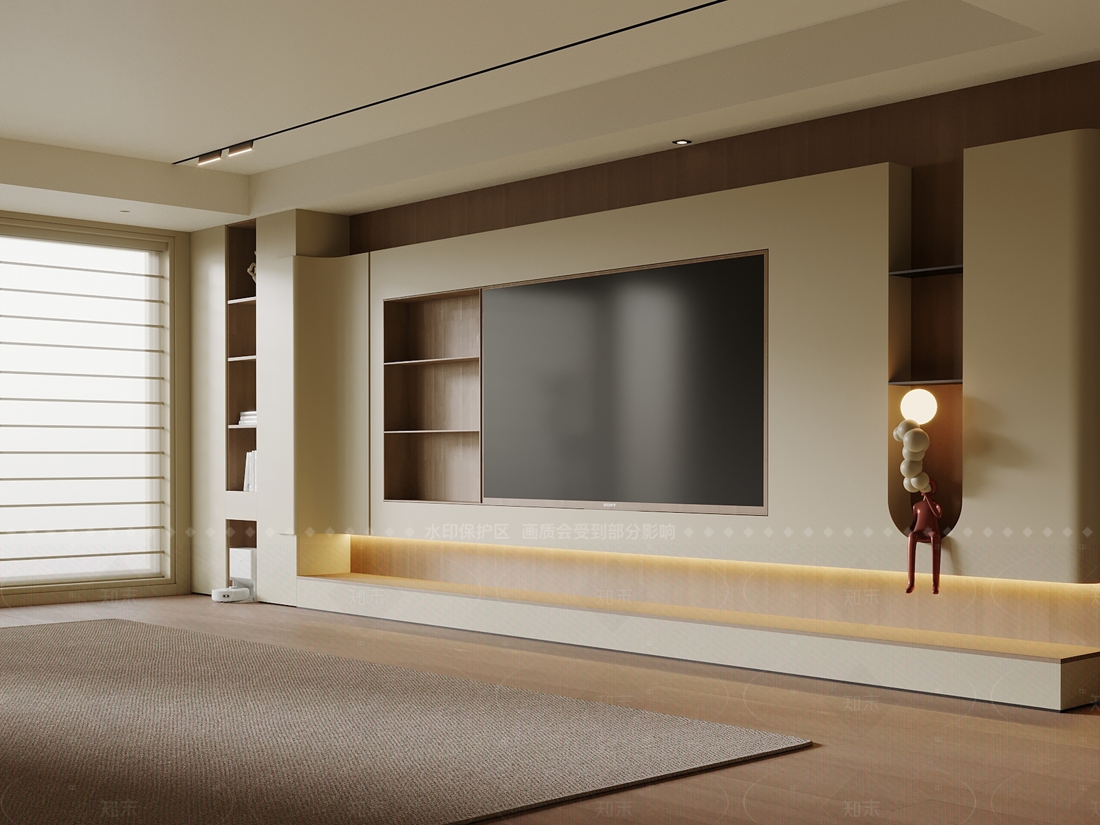 现代电视背景墙3D模型下载【ID:1205481228】