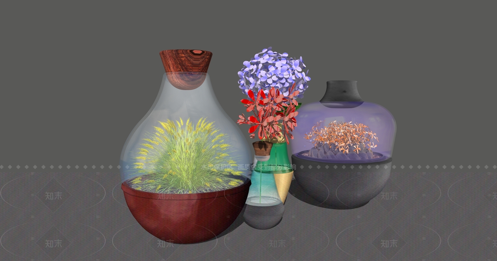 现代北欧花艺SU模型下载【ID:1205481586】