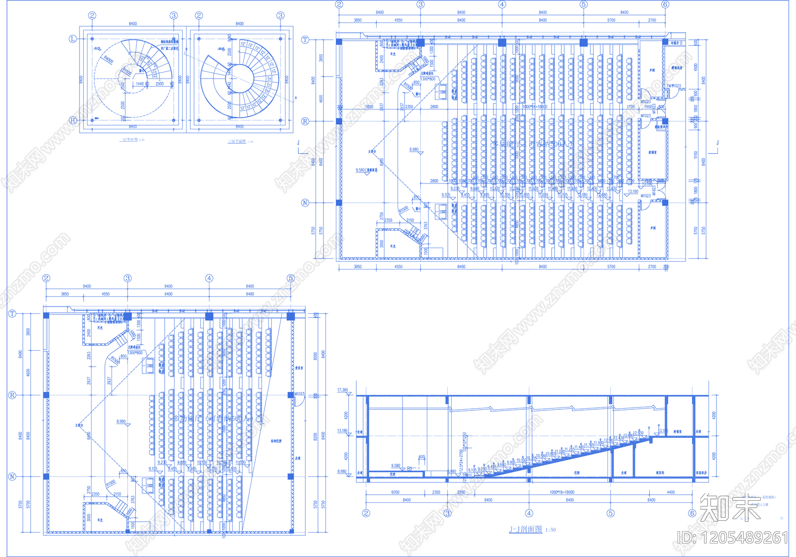 现代办公楼建筑施工图下载【ID:1205489261】