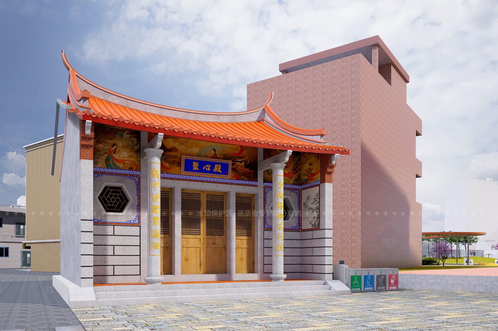 新中式中式其他文化空间SU模型下载【ID:1205490701】
