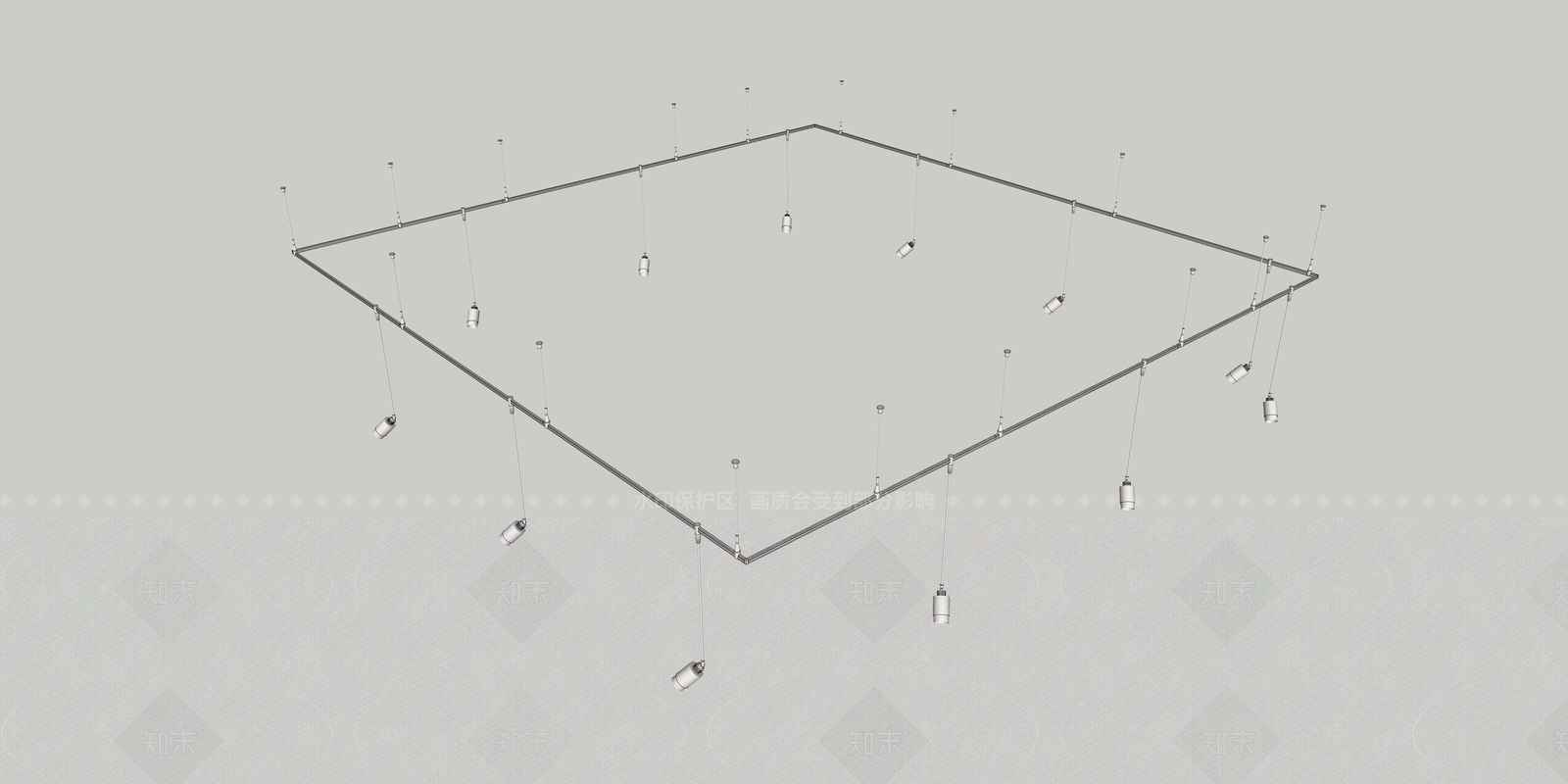 现代极简灯具组合SU模型下载【ID:1205495885】