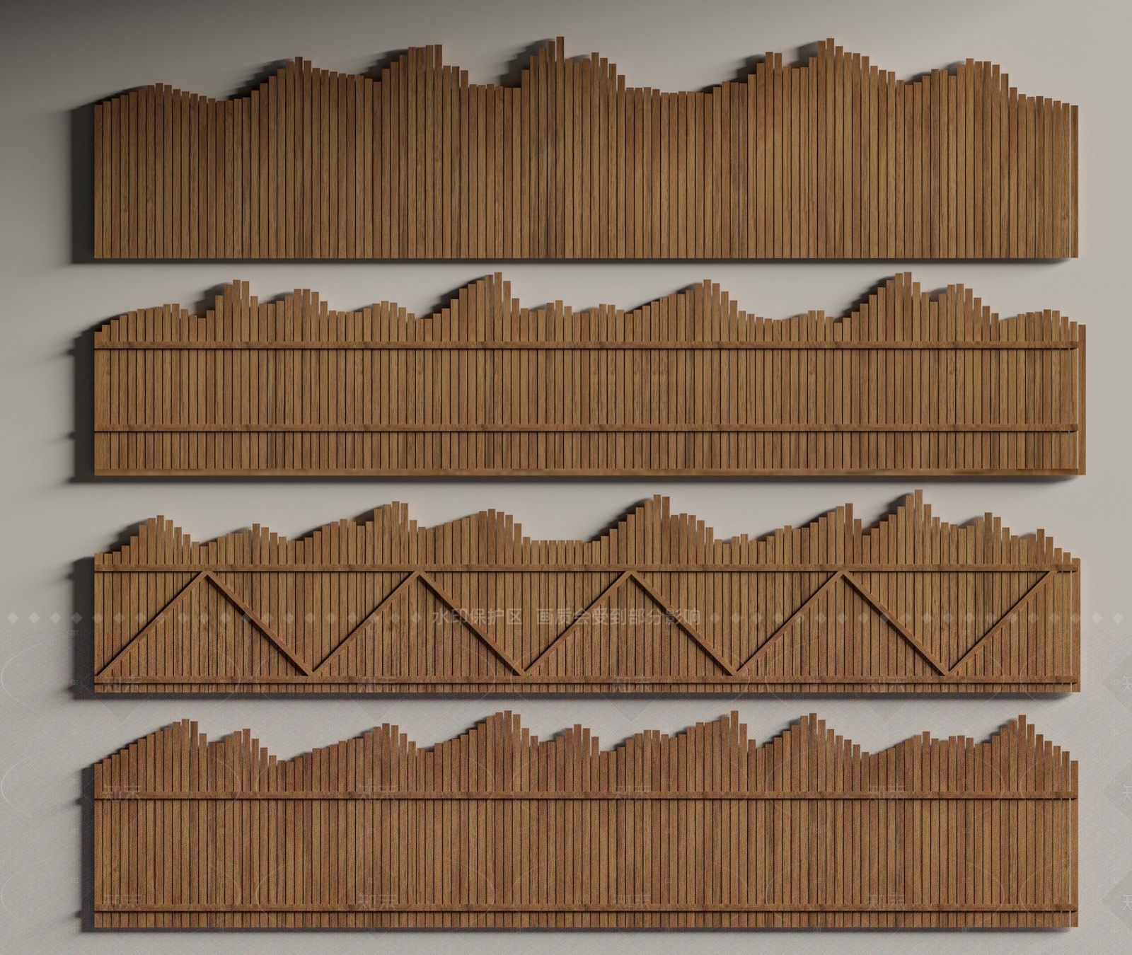 新中式原木栅栏SU模型下载【ID:1205503900】