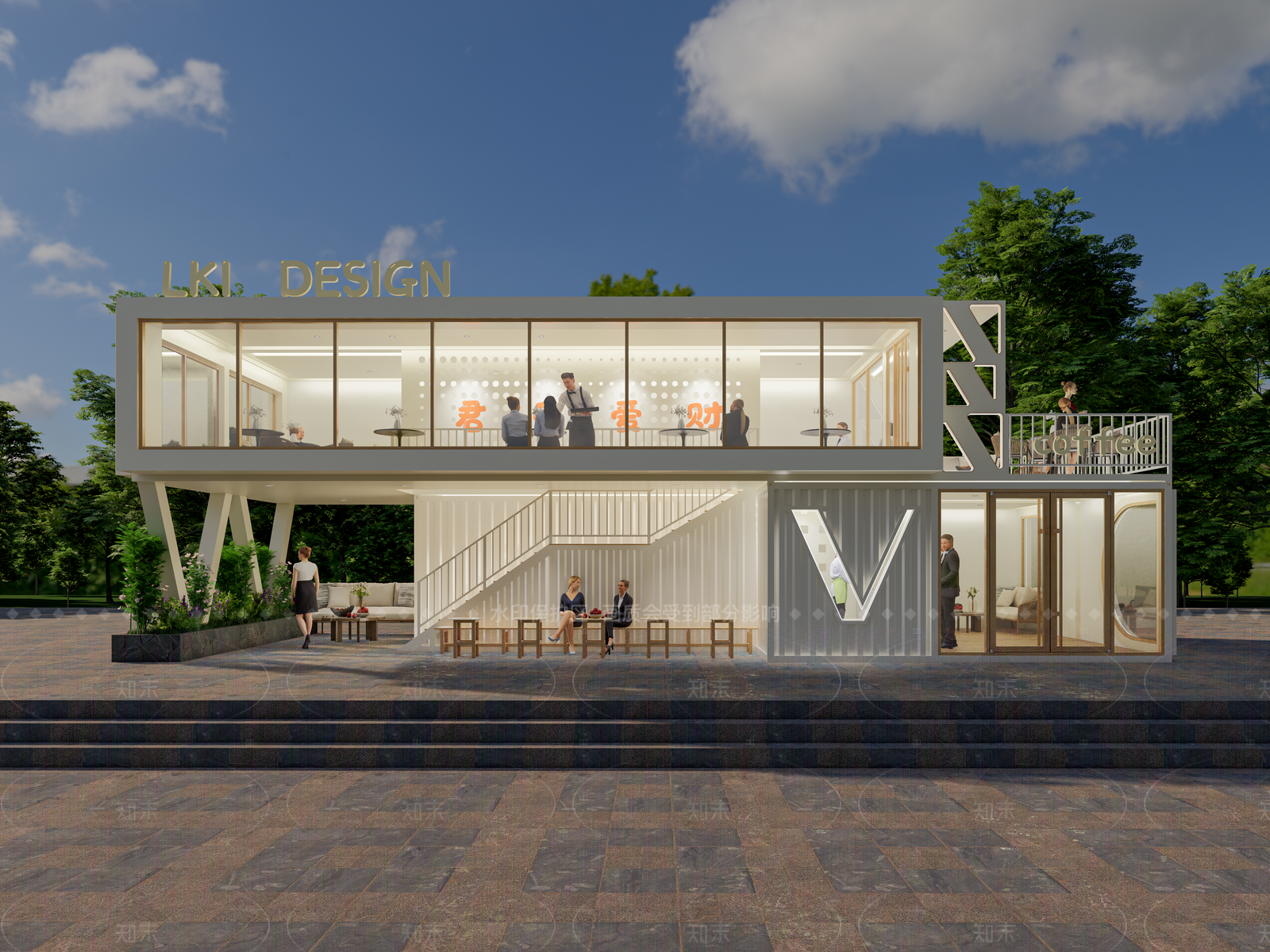 现代风格建筑SU模型下载【ID:1205501489】