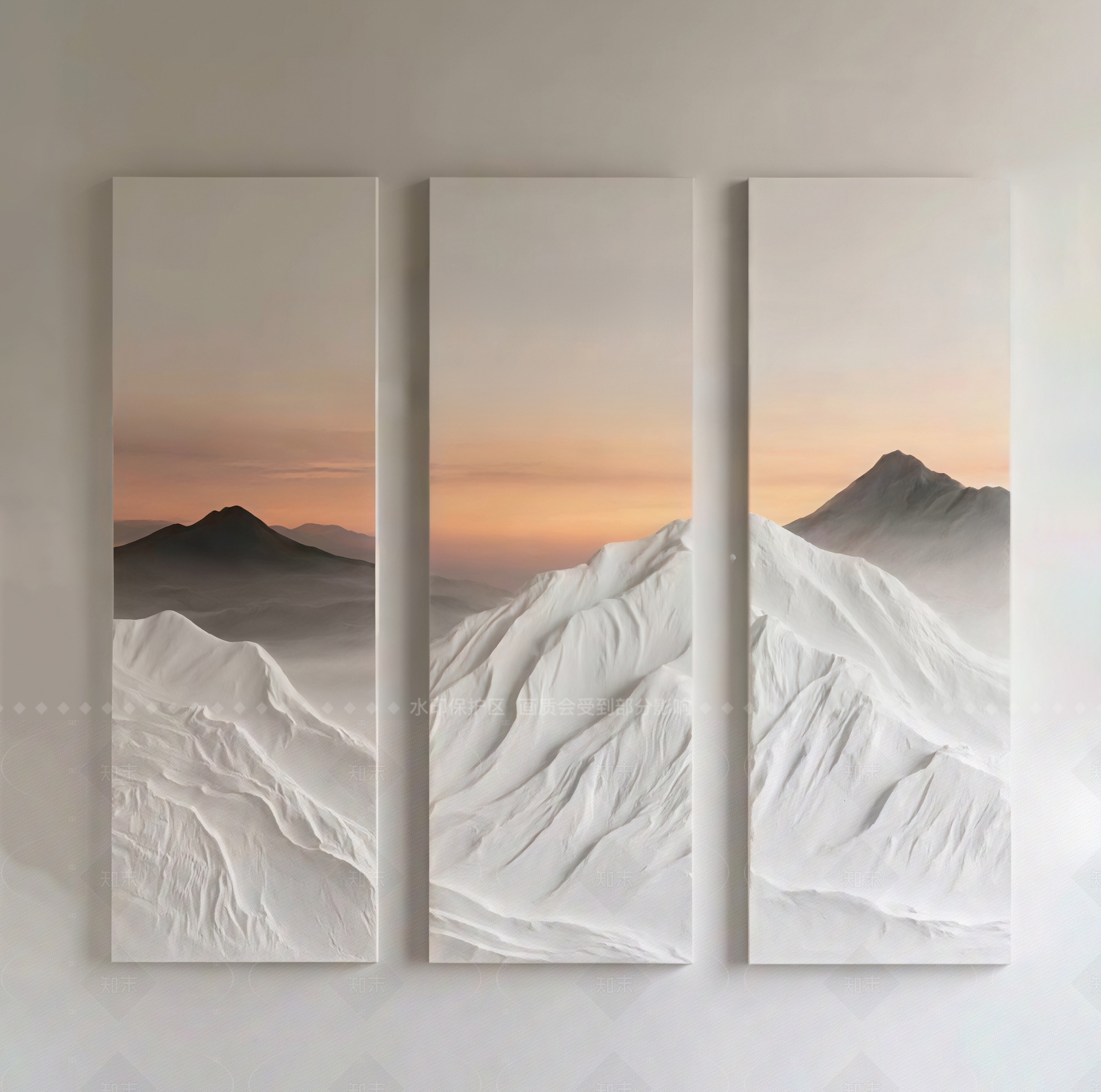 现代新中式山水画SU模型下载【ID:1205502794】