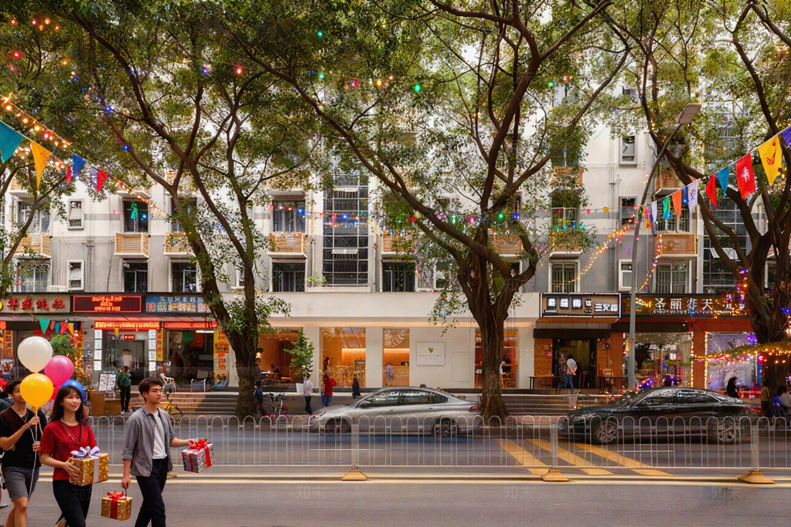 现代街道外景贴图下载【ID:1205502956】