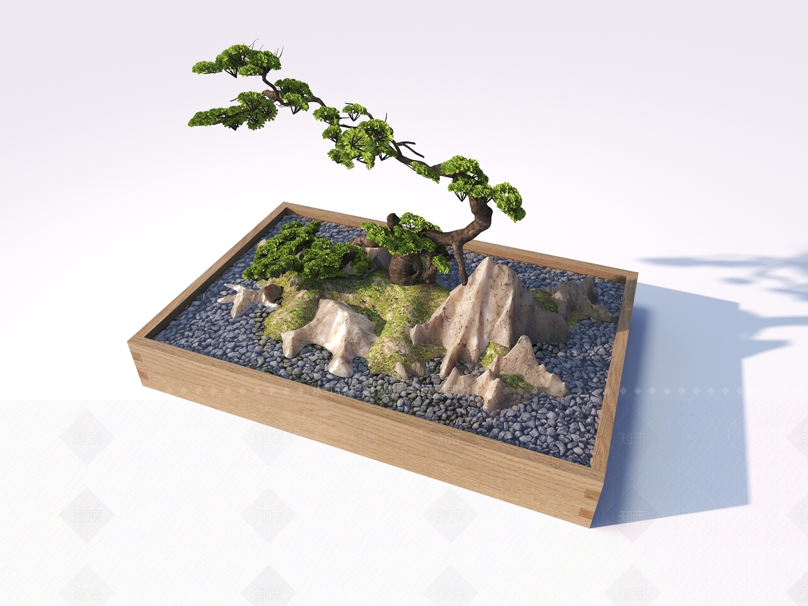 现代盆栽SU模型草图