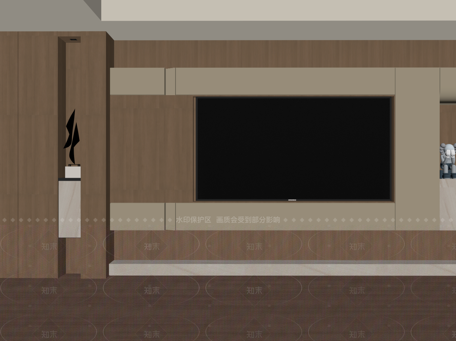 现代背景墙SU模型下载【ID:1205504507】