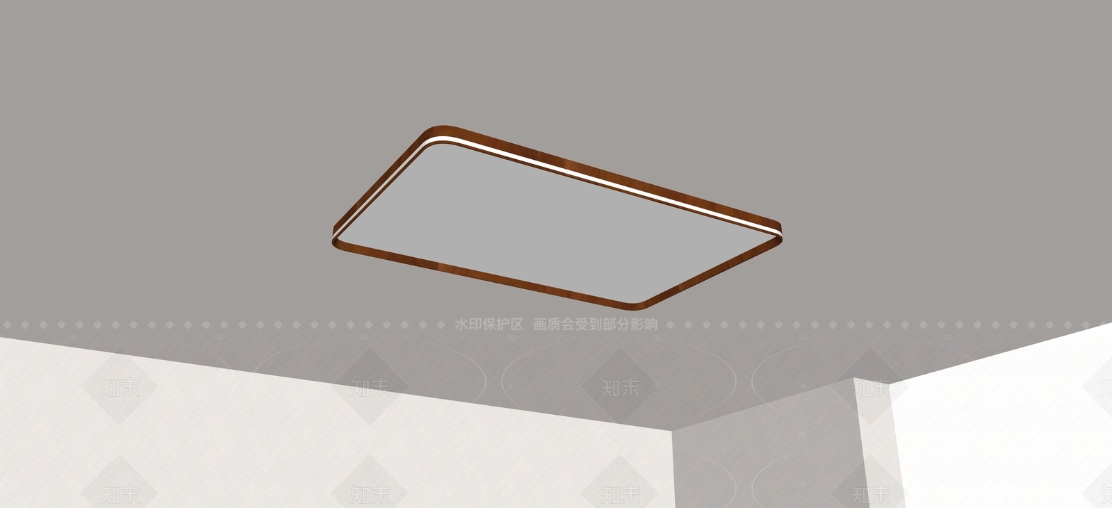 中古新中式吸顶灯SU模型下载【ID:1205505616】