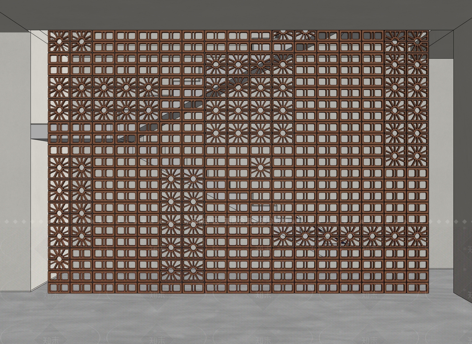 现代中古隔断SU模型下载【ID:1205506485】