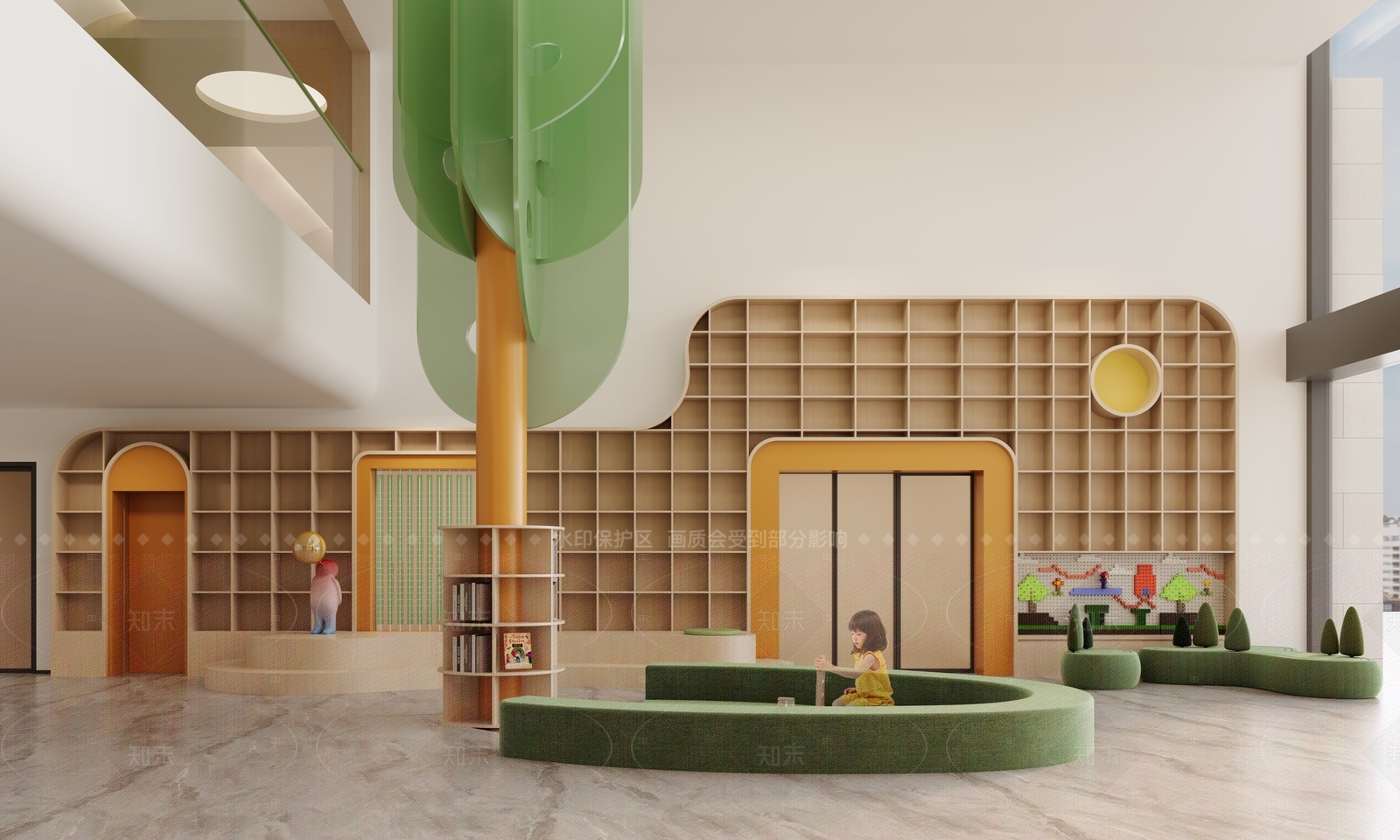 现代简约幼儿园3D模型下载【ID:1205507534】