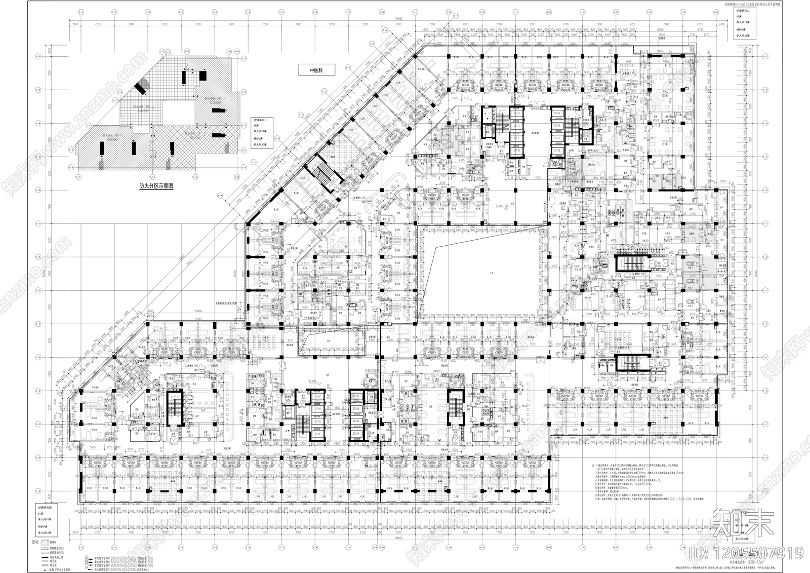 现代医院建筑cad施工图下载【ID:1205507919】