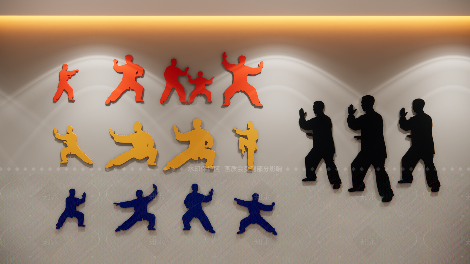 现代新中式剪影SU模型下载【ID:1205510122】