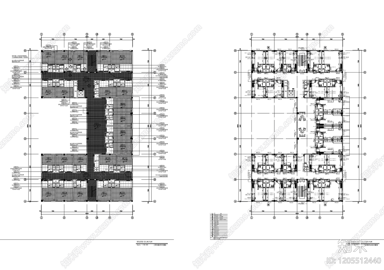 现代整体办公空间cad施工图下载【ID:1205512440】