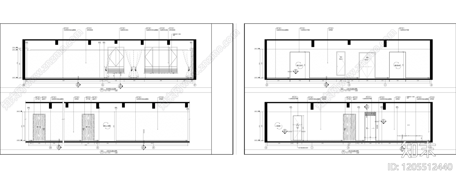 现代整体办公空间cad施工图下载【ID:1205512440】