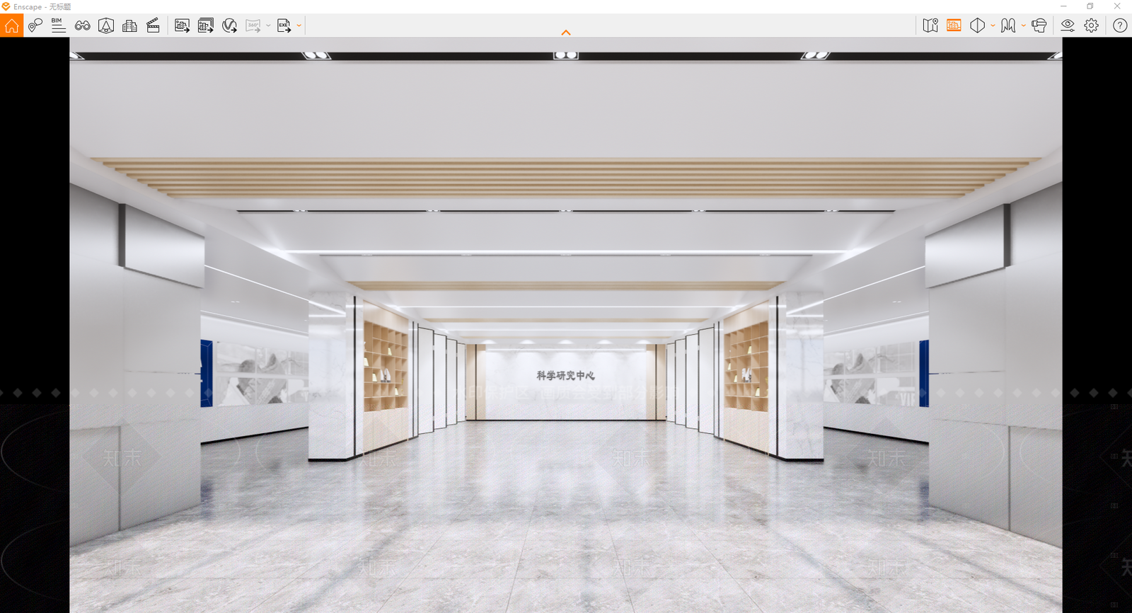 现代新中式办事大厅SU模型下载【ID:1205513002】