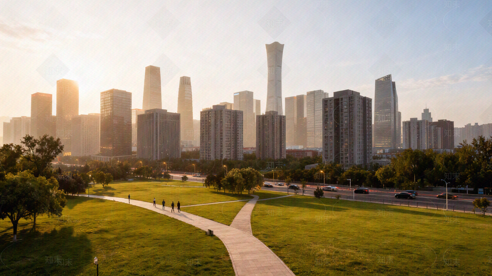现代街道外景贴图下载【ID:1205513053】