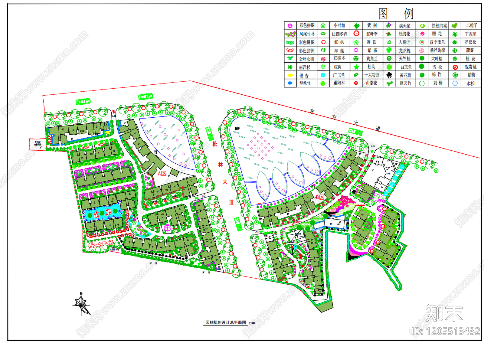 现代庭院施工图下载【ID:1205513432】