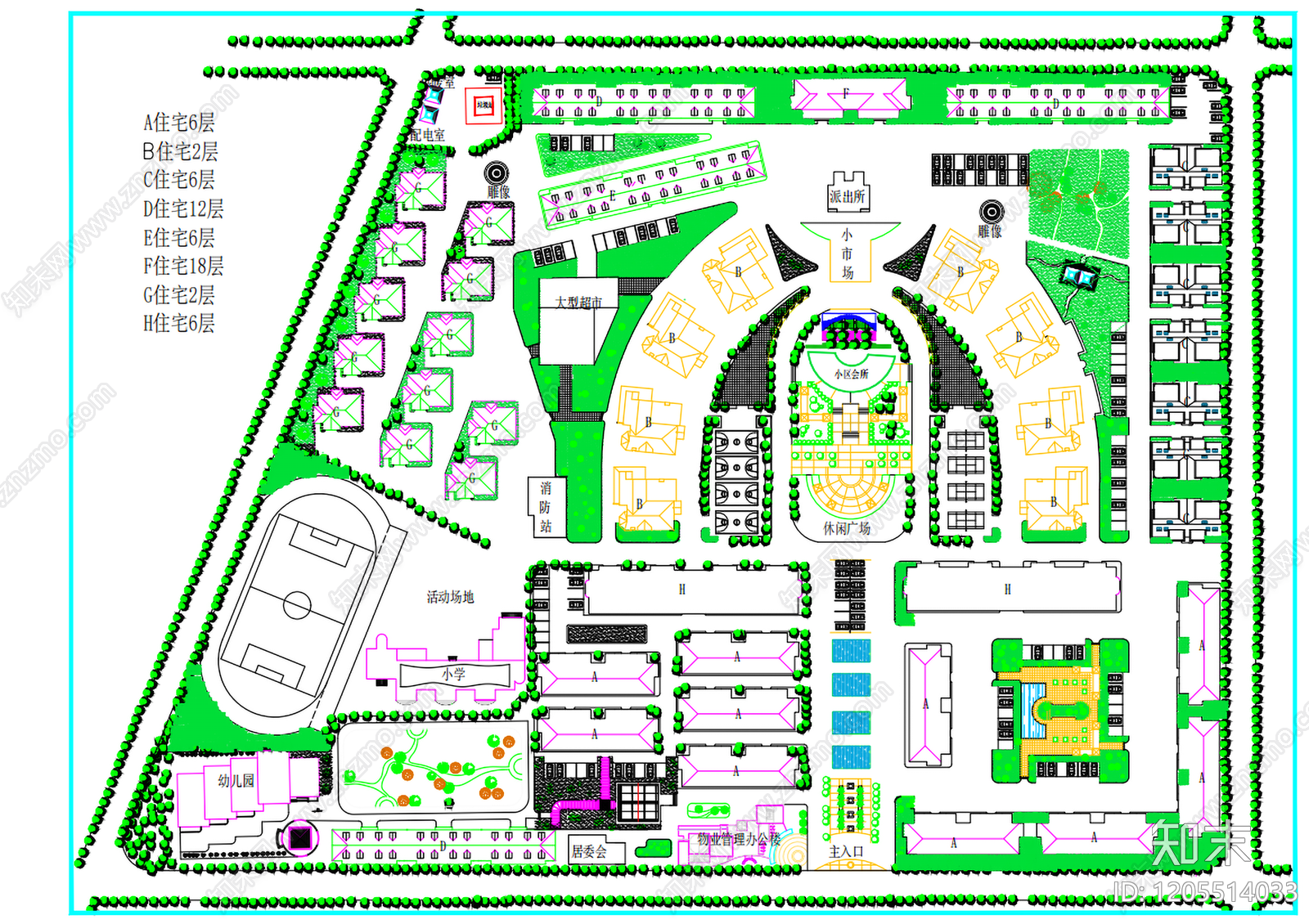 现代庭院施工图下载【ID:1205514033】