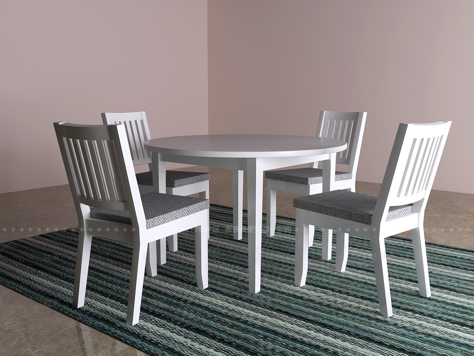现代餐桌椅3D模型下载【ID:1205514027】