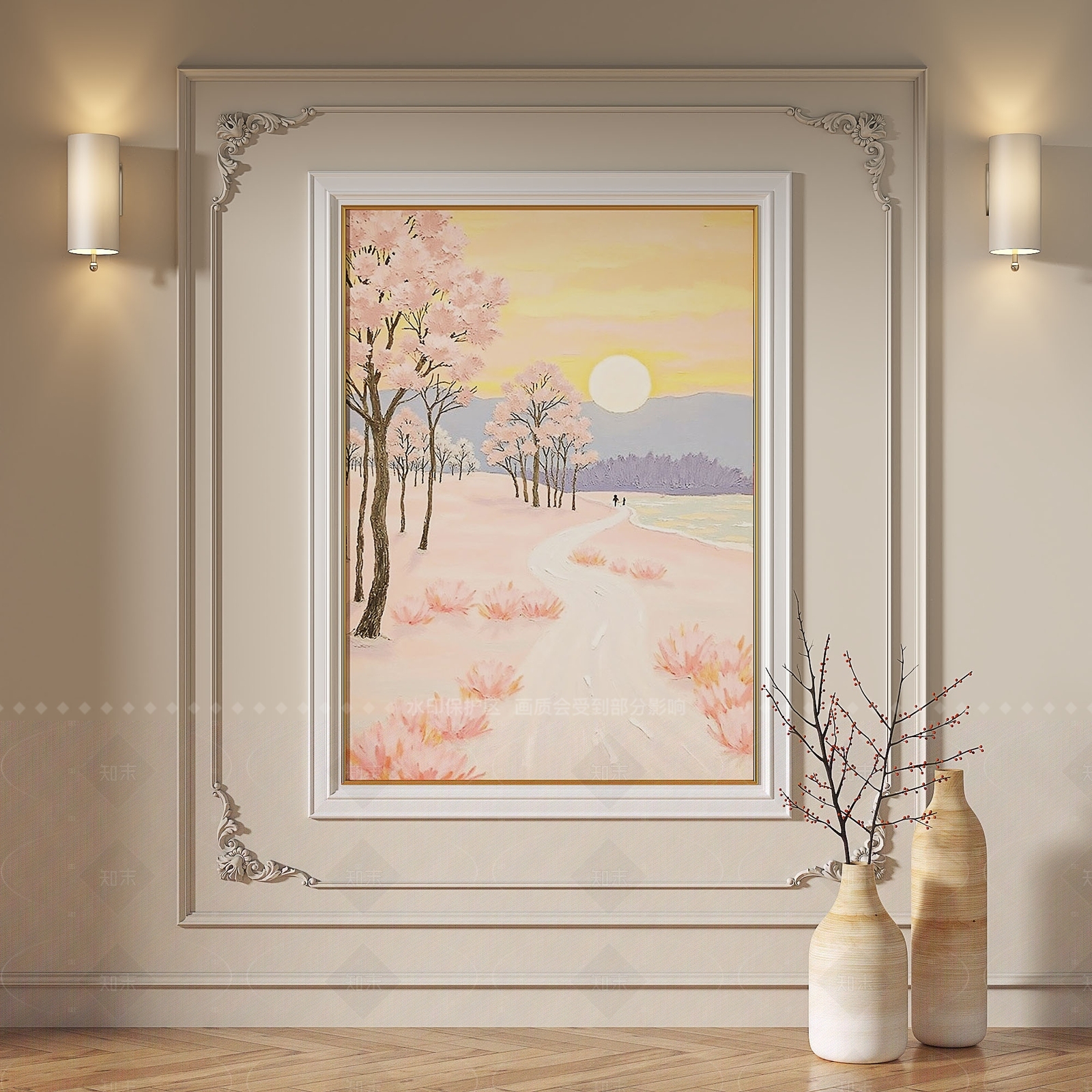 奶油简欧挂画3D模型下载【ID:1205515097】