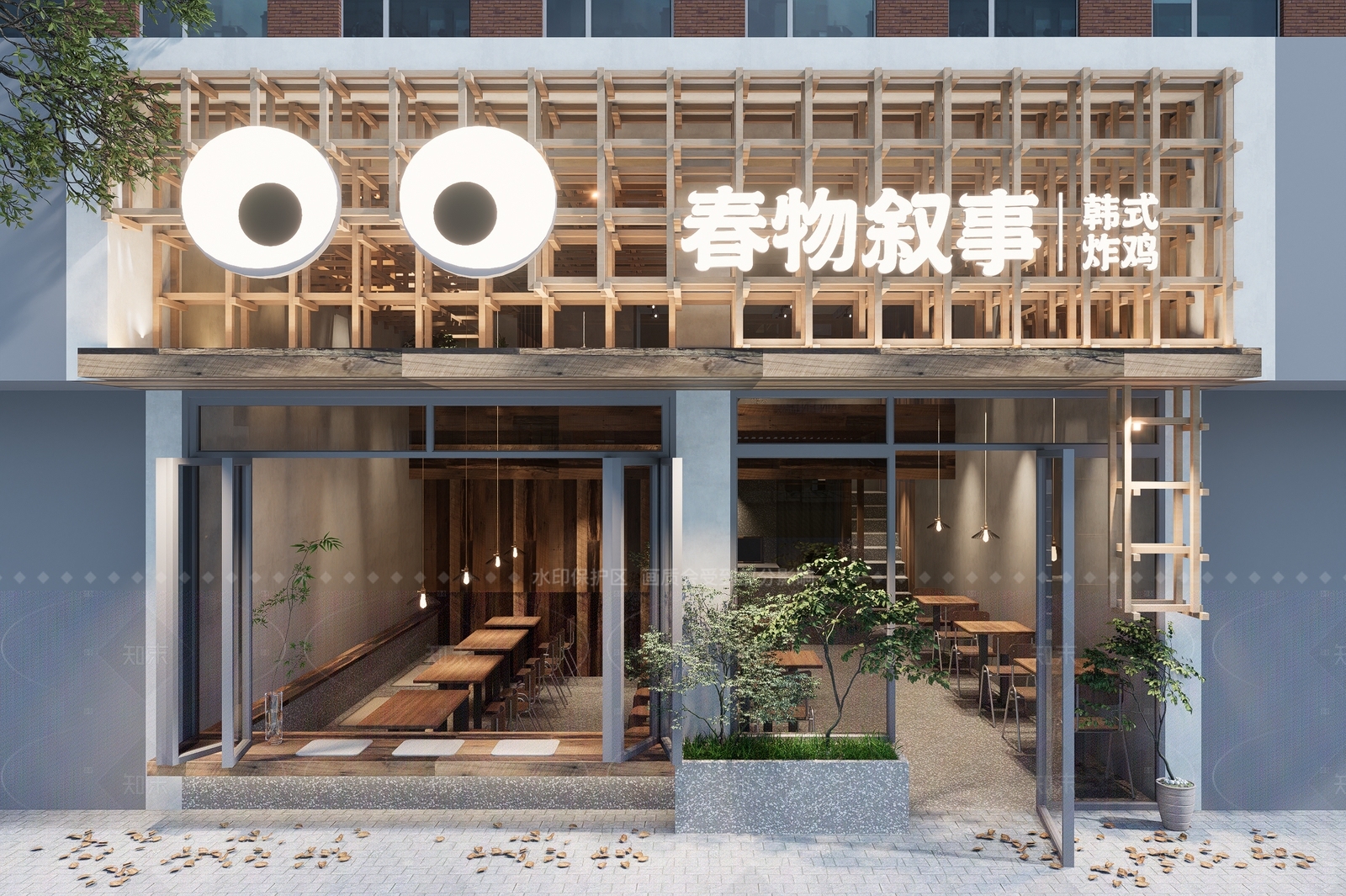 新中式快餐店SU模型下载【ID:1205515405】