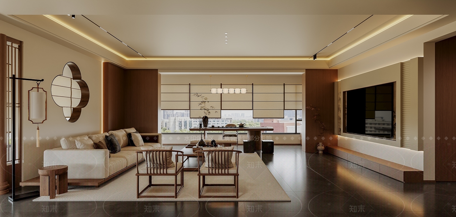 禅意玄关3D模型下载【ID:1221462787】