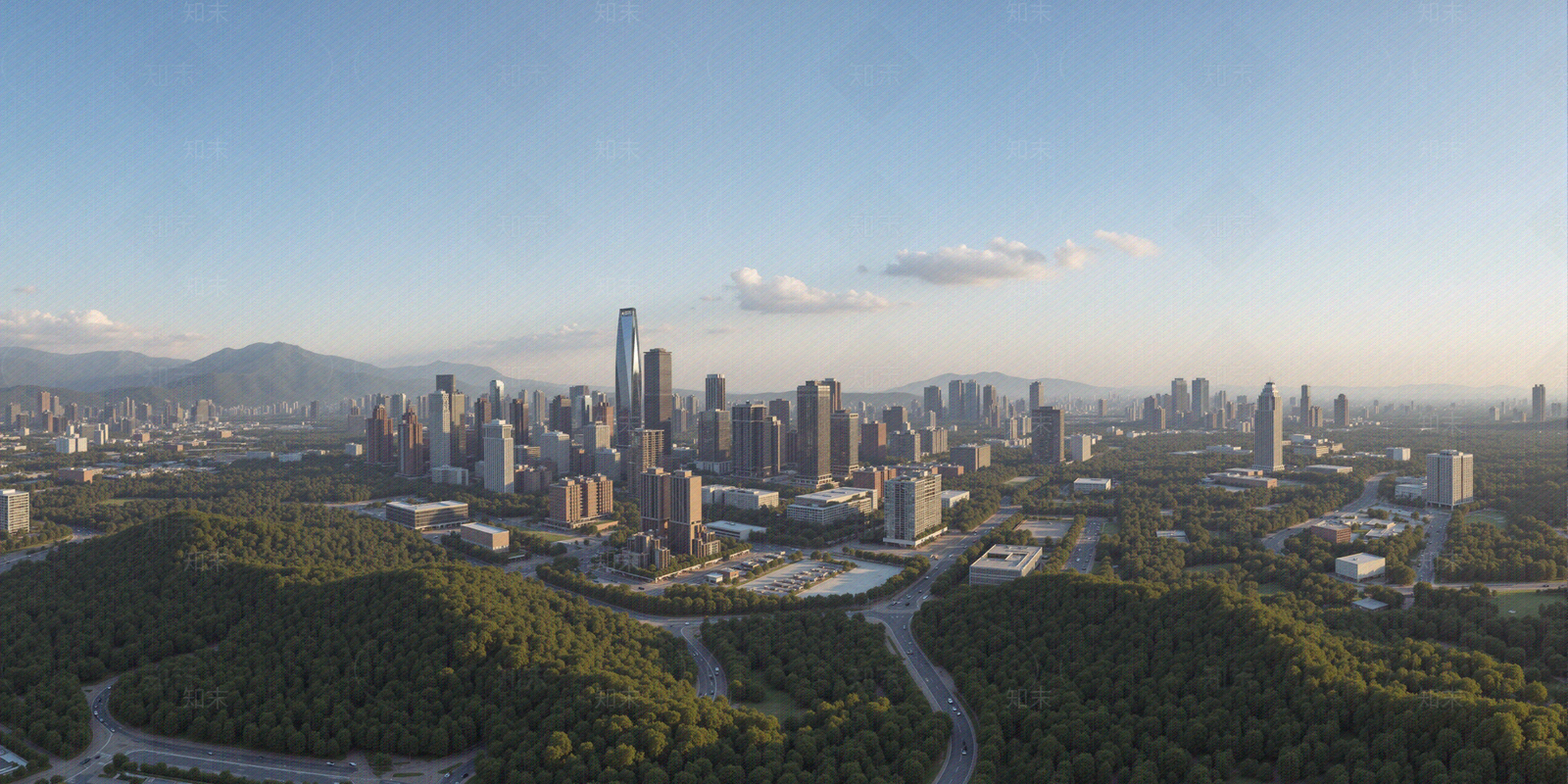 现代城市背景贴图下载【ID:1205520658】