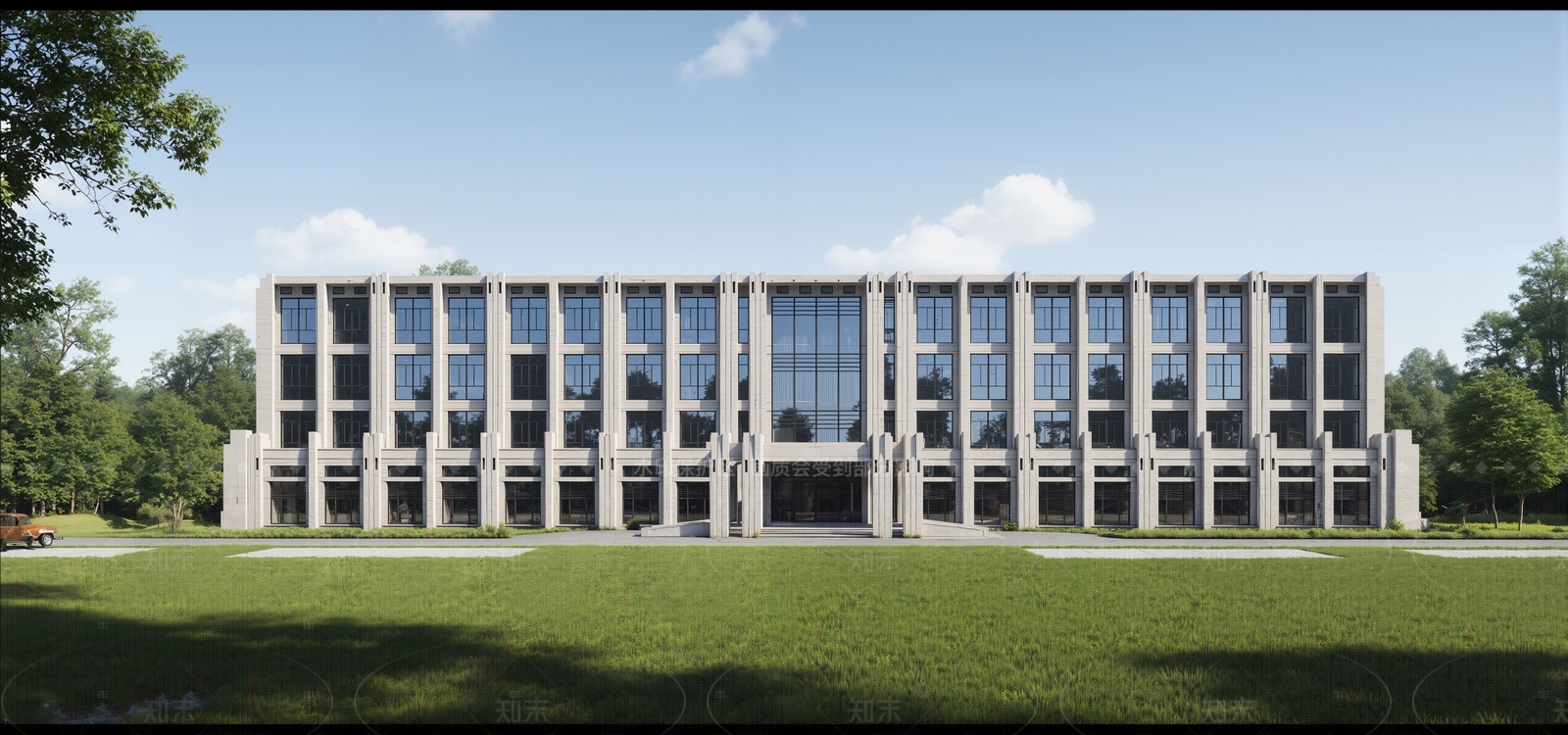 欧式办公楼SU模型下载【ID:1205522810】