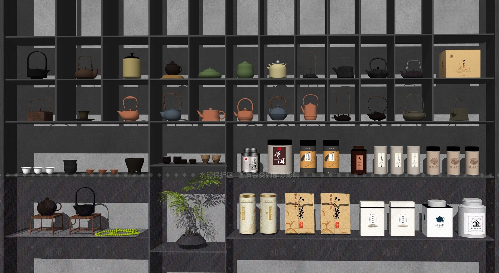茶具SU模型下载【ID:1205530090】