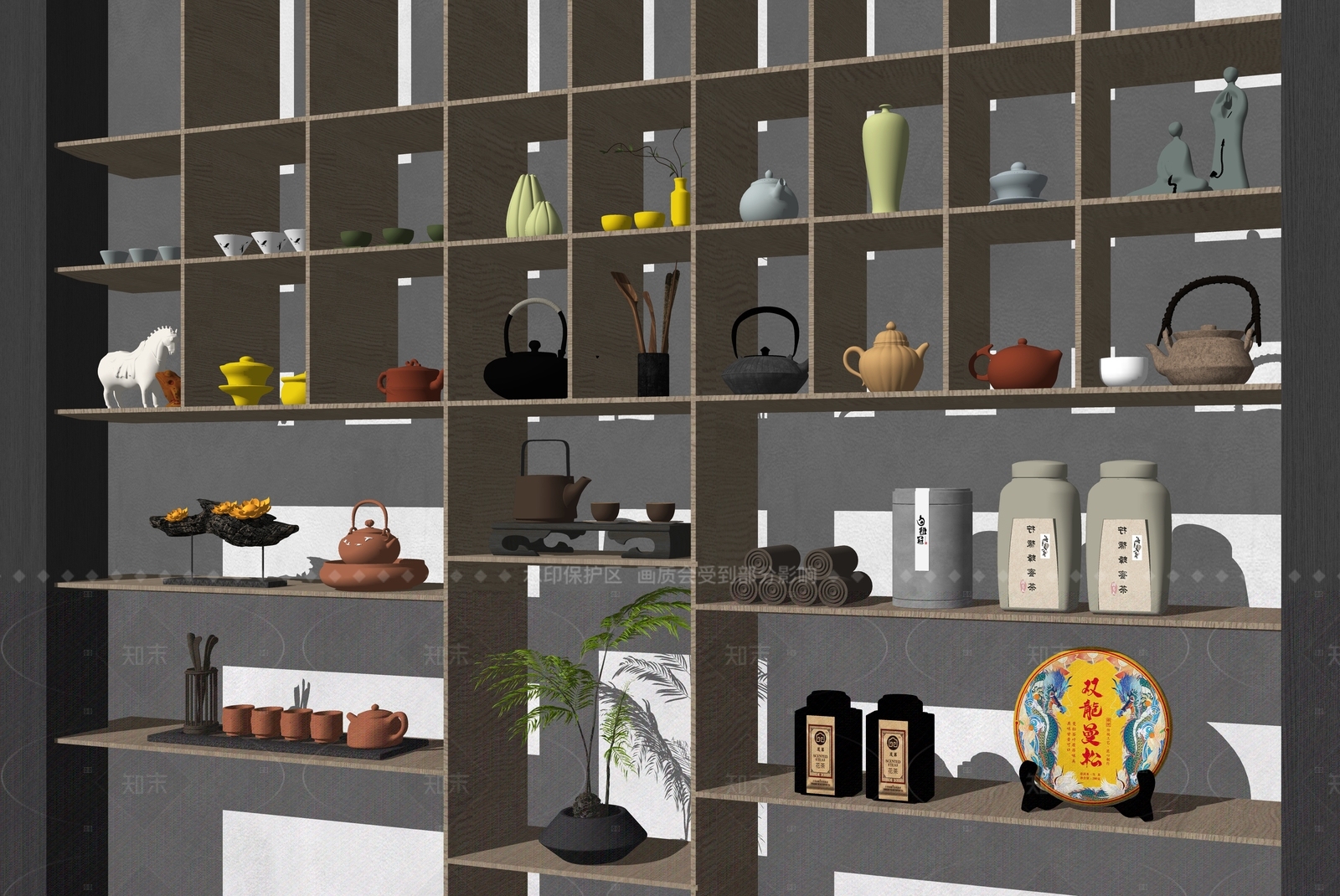 茶具SU模型下载【ID:1205530166】