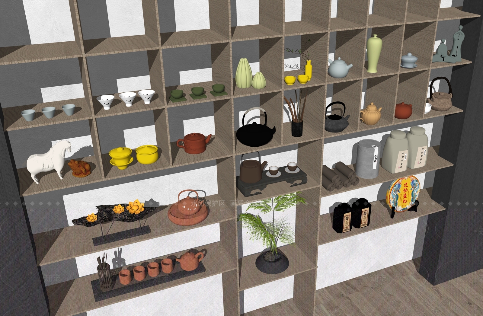 茶具SU模型下载【ID:1205530166】