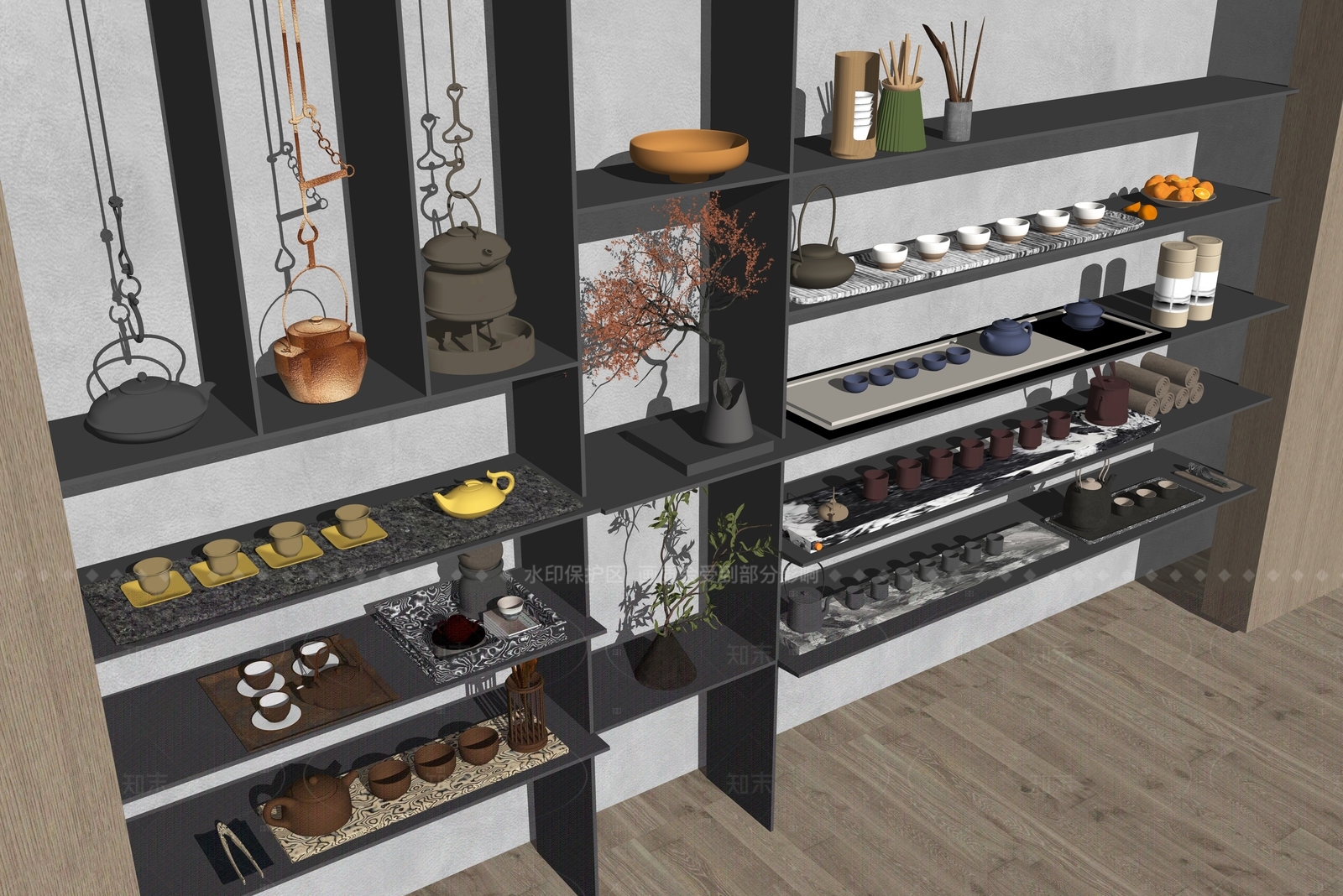 茶具SU模型下载【ID:1205530419】
