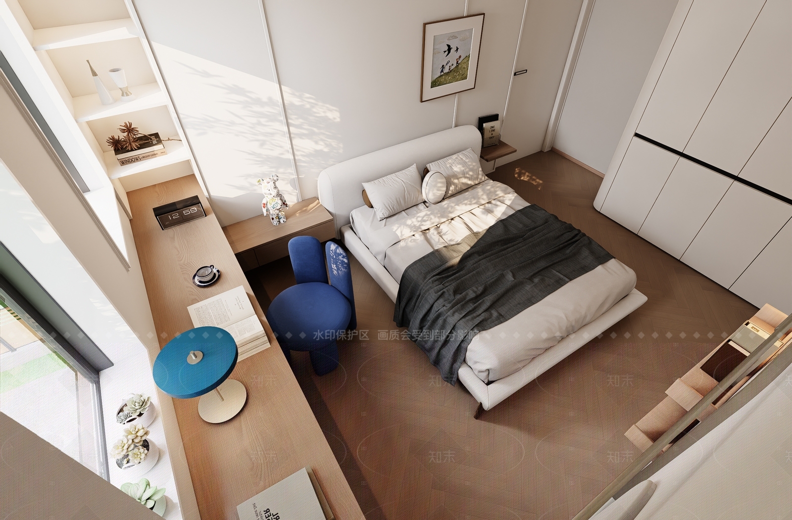 现代家居卧室SU模型下载【ID:1205535854】