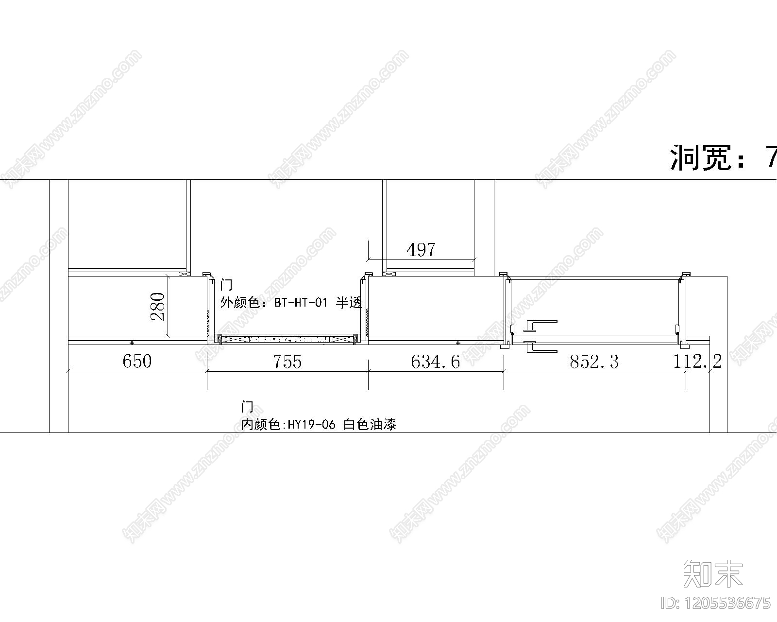 隐形门节点cad施工图下载【ID:1205536675】