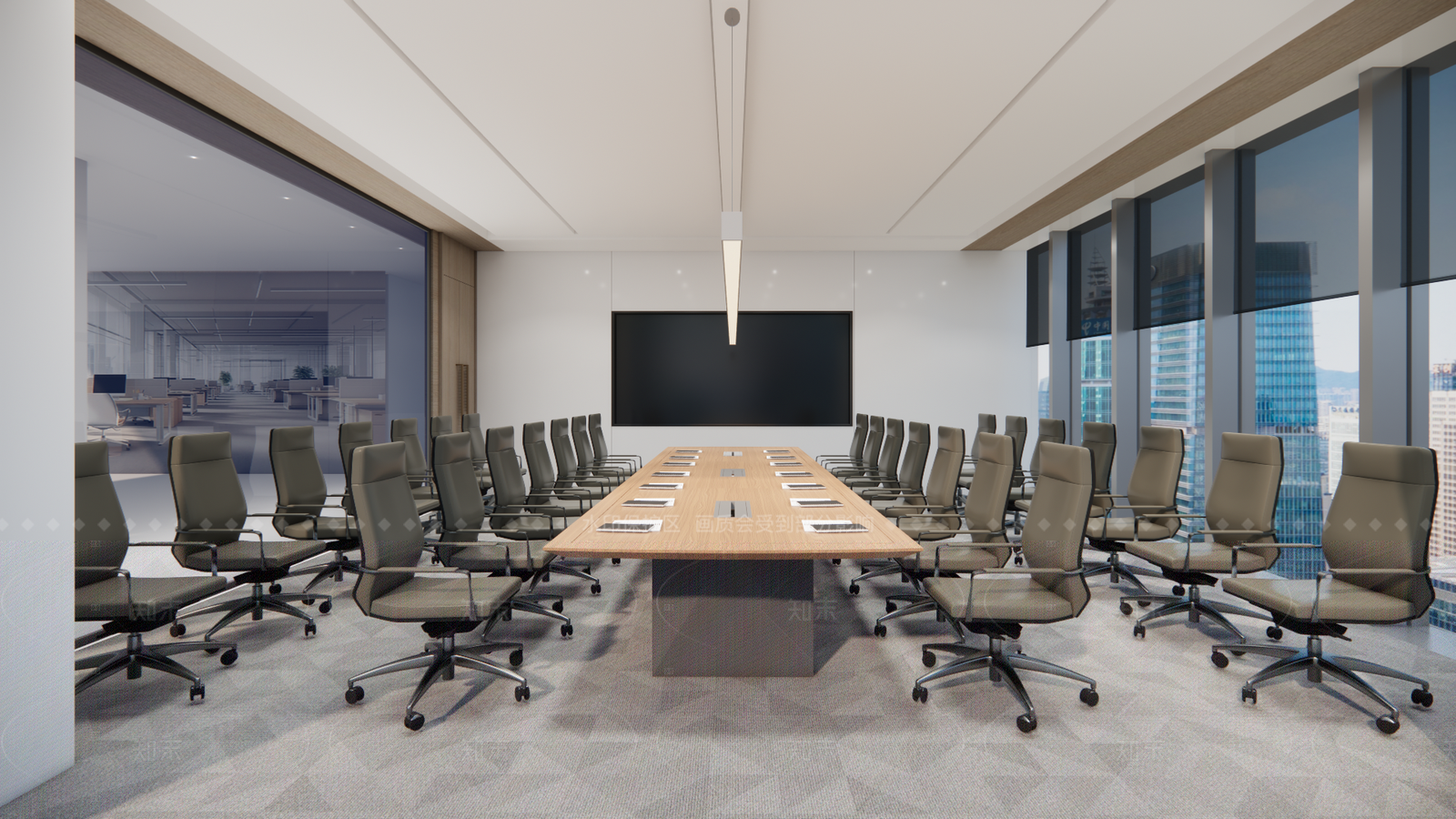 现代简约会议室SU模型下载【ID:1205538509】
